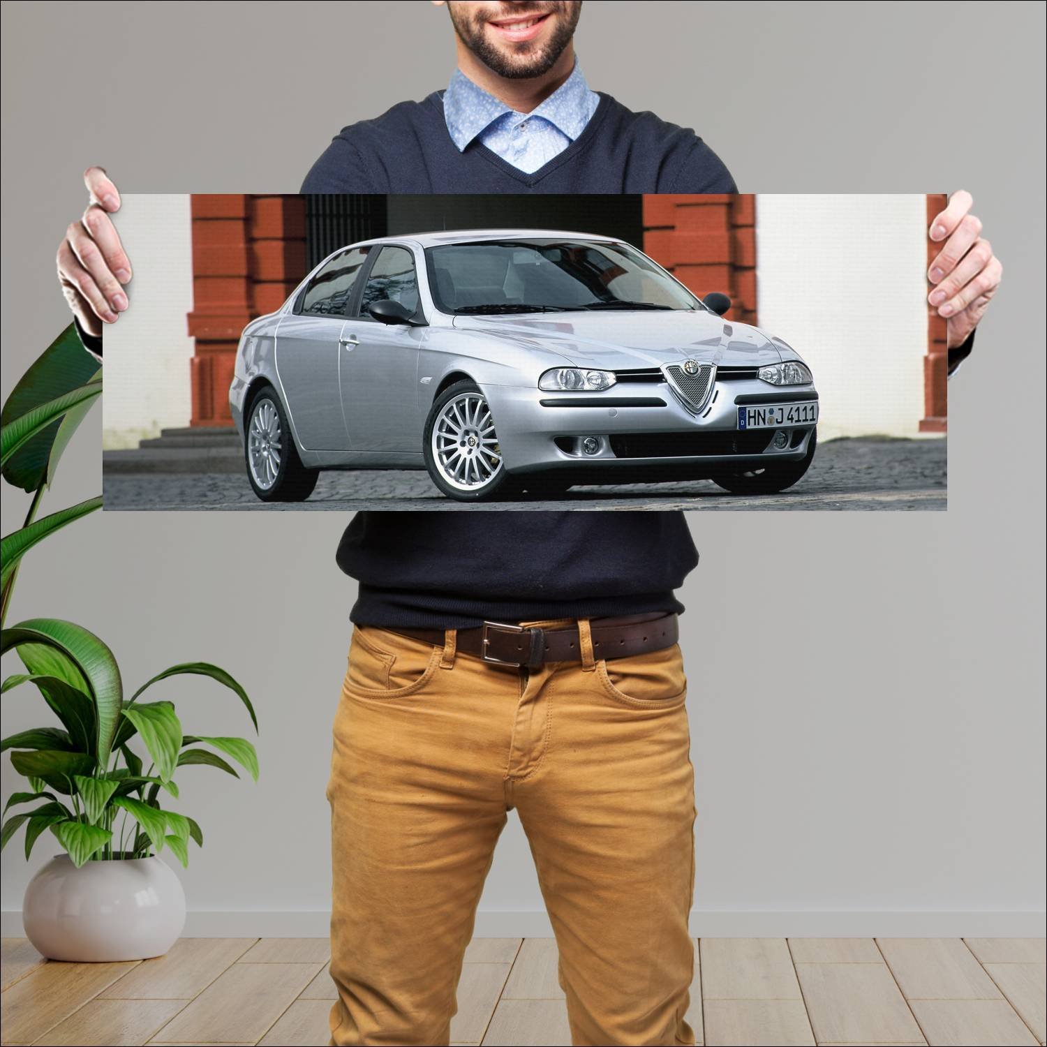 Cuadro grande 30x80cm 2001 alfa romeo 156 edizione 156 Alfa Romeo