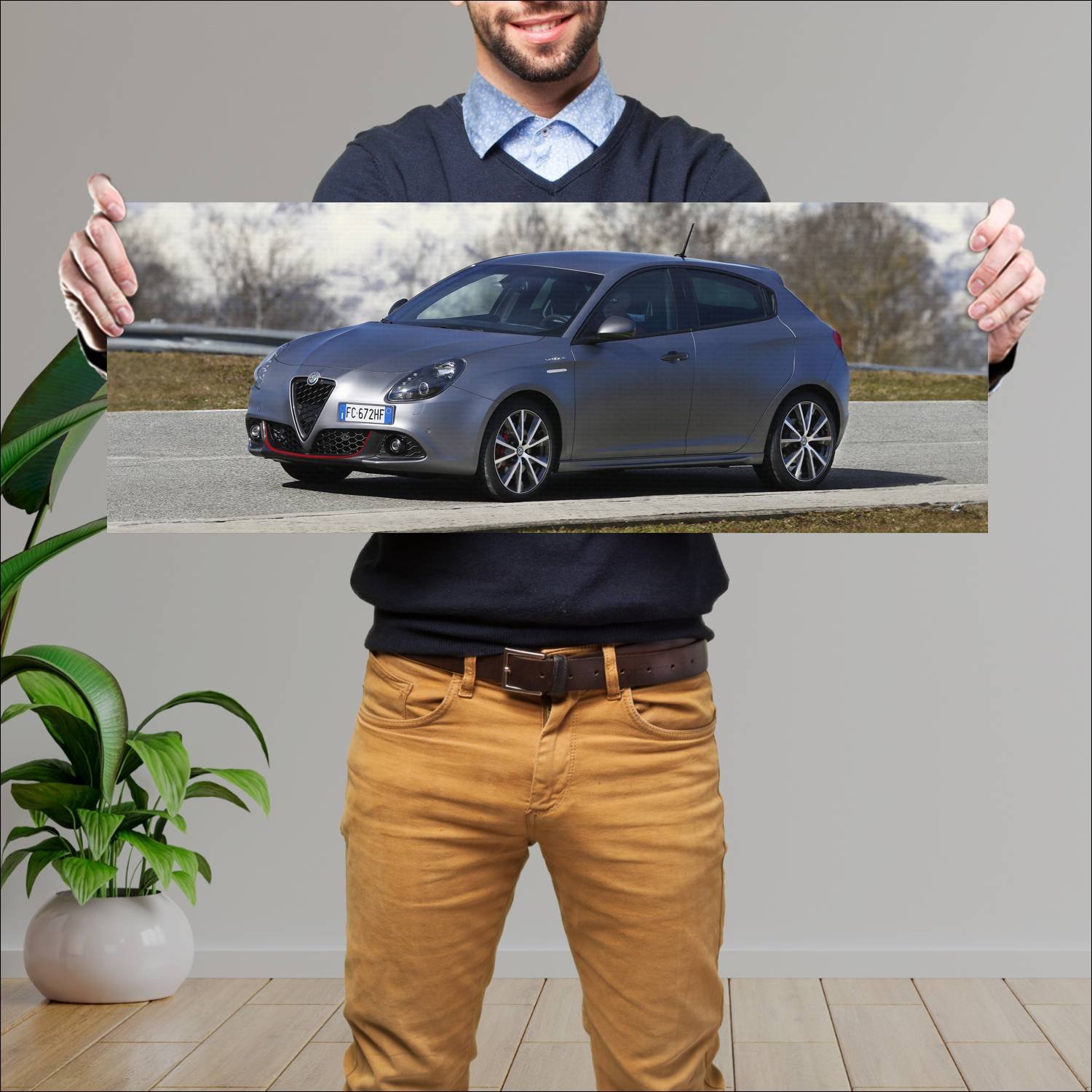 Cuadro grande 30x80cm 2016 alfa romeo giulietta ve 374 Alfa Romeo