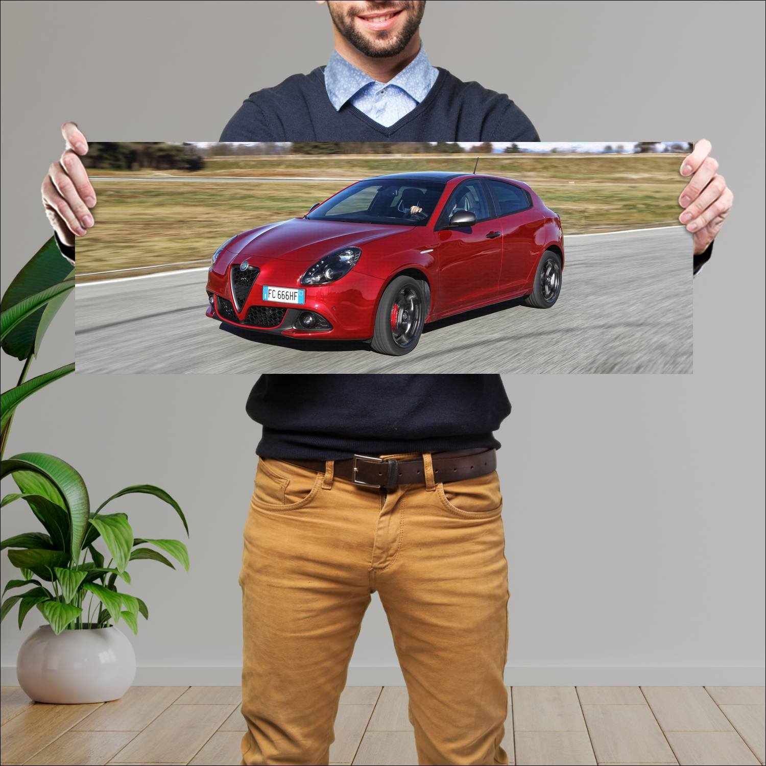Cuadro grande 30x80cm 2016 alfa romeo giulietta ve 376 Alfa Romeo