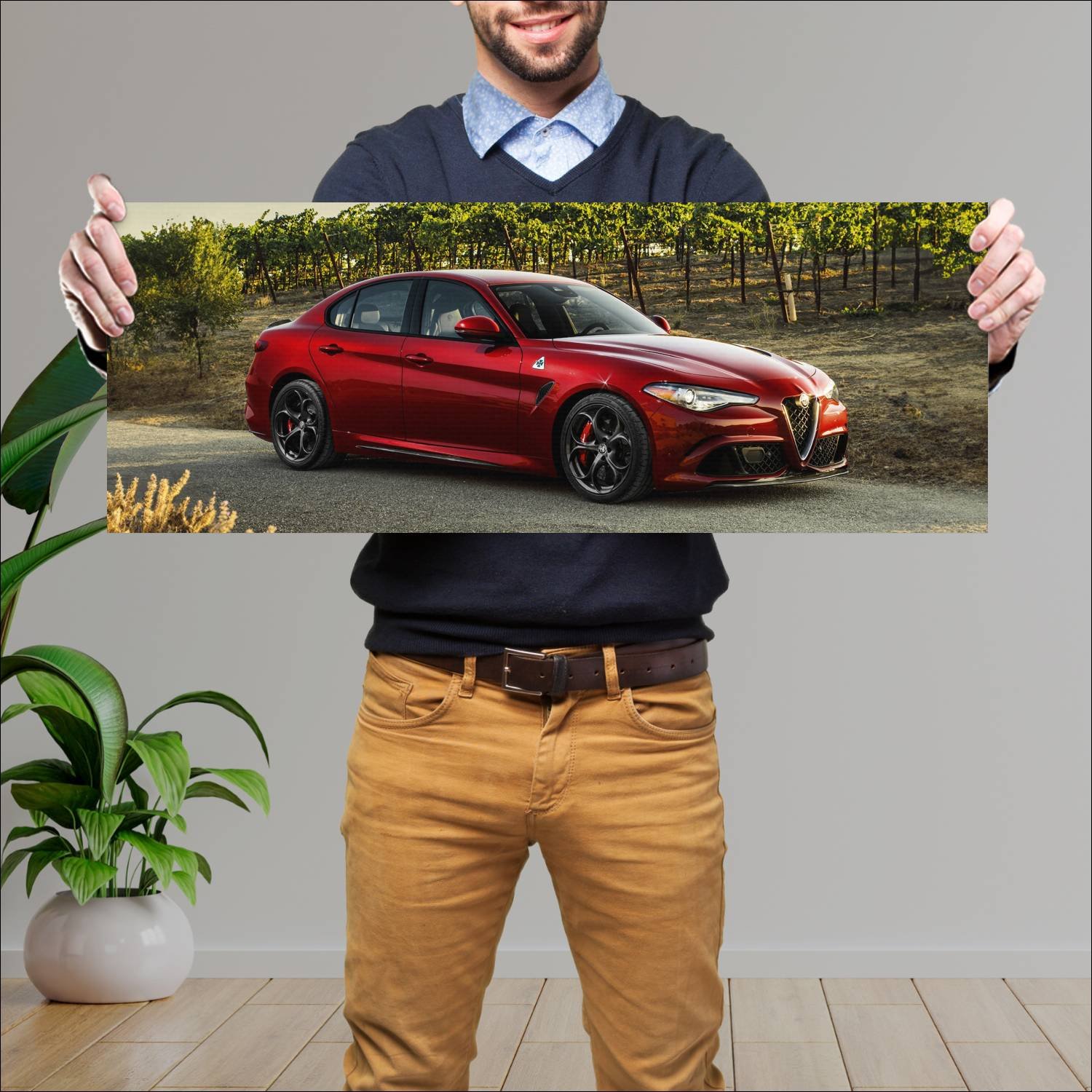 Cuadro grande 30x80cm 2017 alfa romeo giulia quadr 387 Alfa Romeo