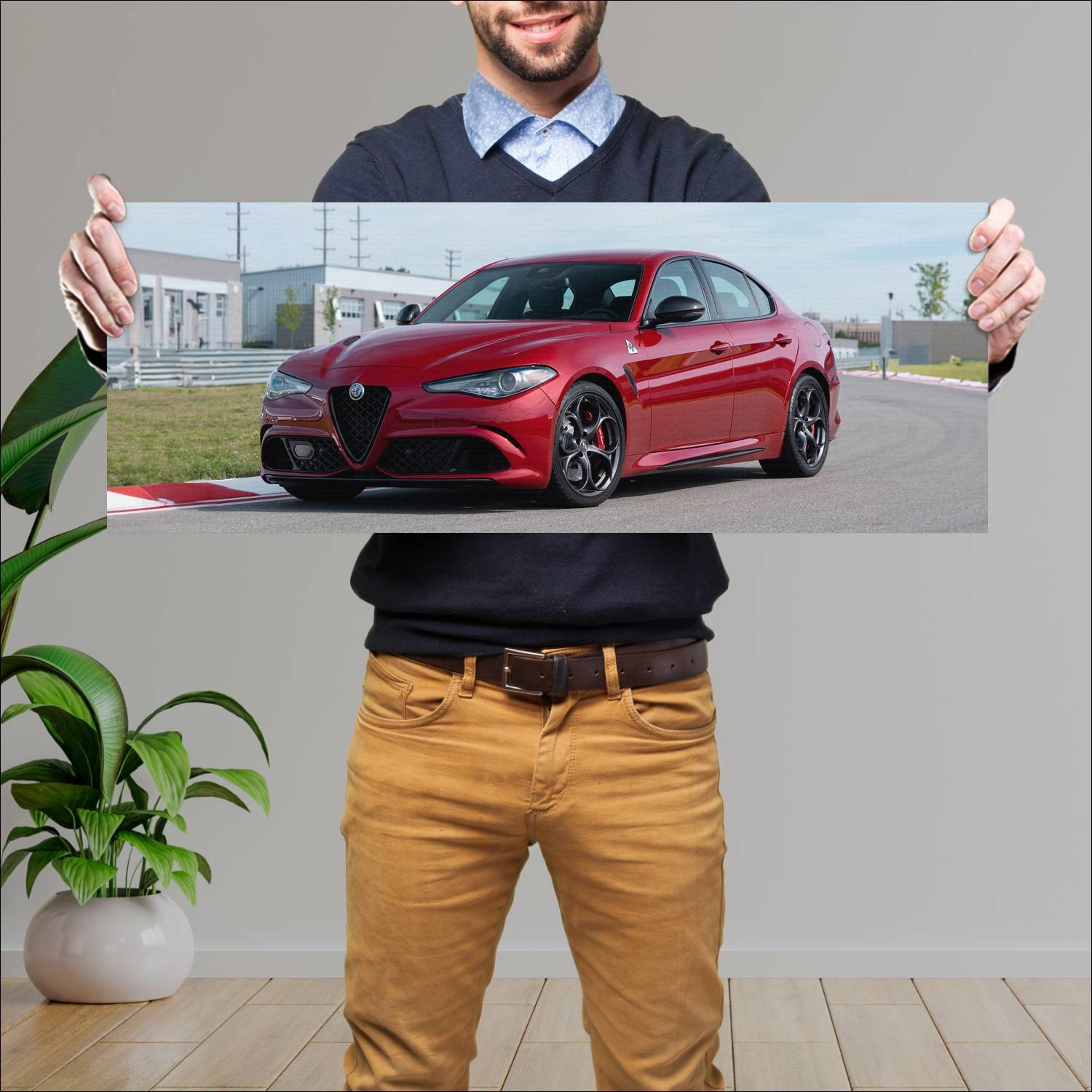 Cuadro grande 30x80cm 2018 alfa romeo giulia quadr 405 Alfa Romeo