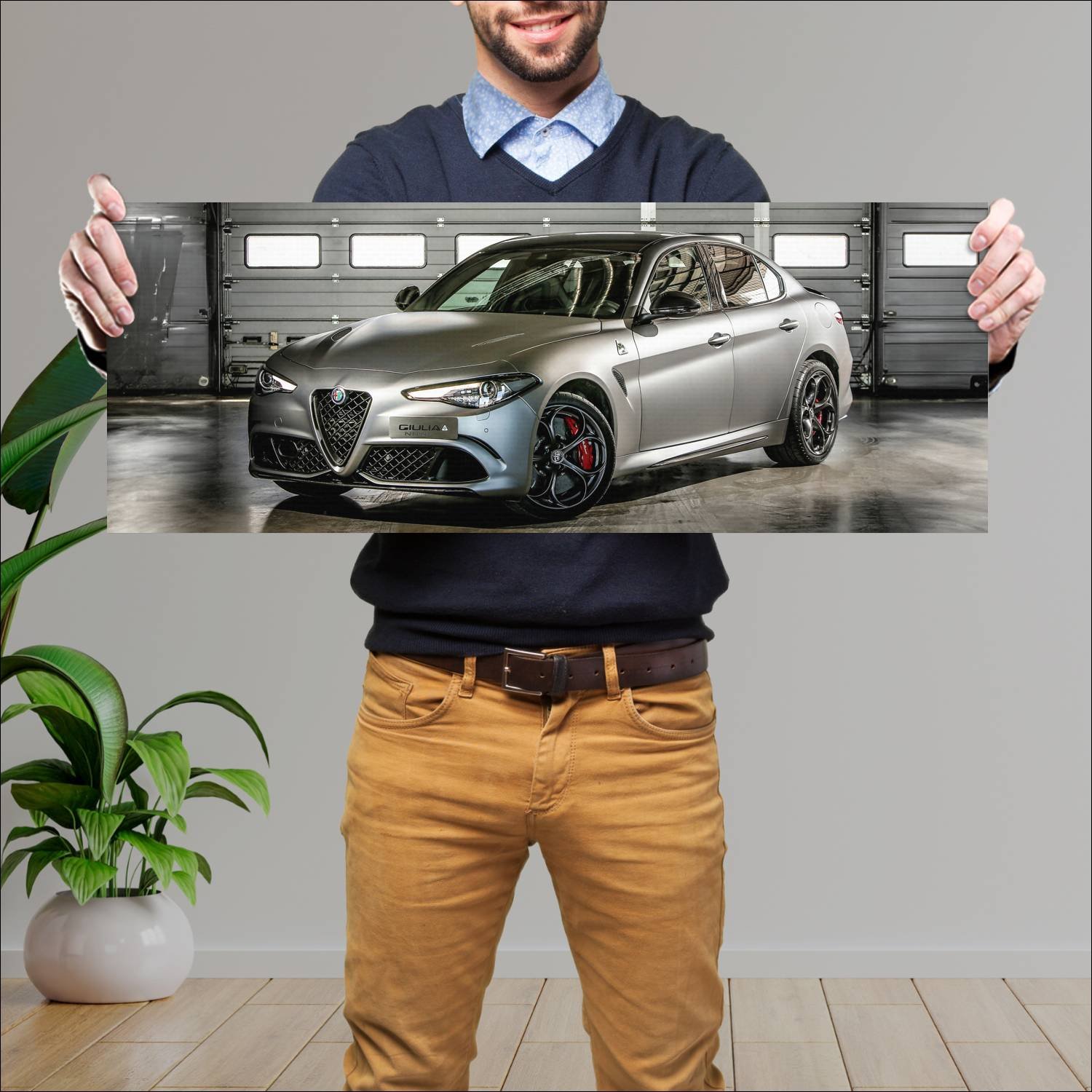 Cuadro grande 30x80cm 2018 alfa romeo giulia quadr 406 Alfa Romeo