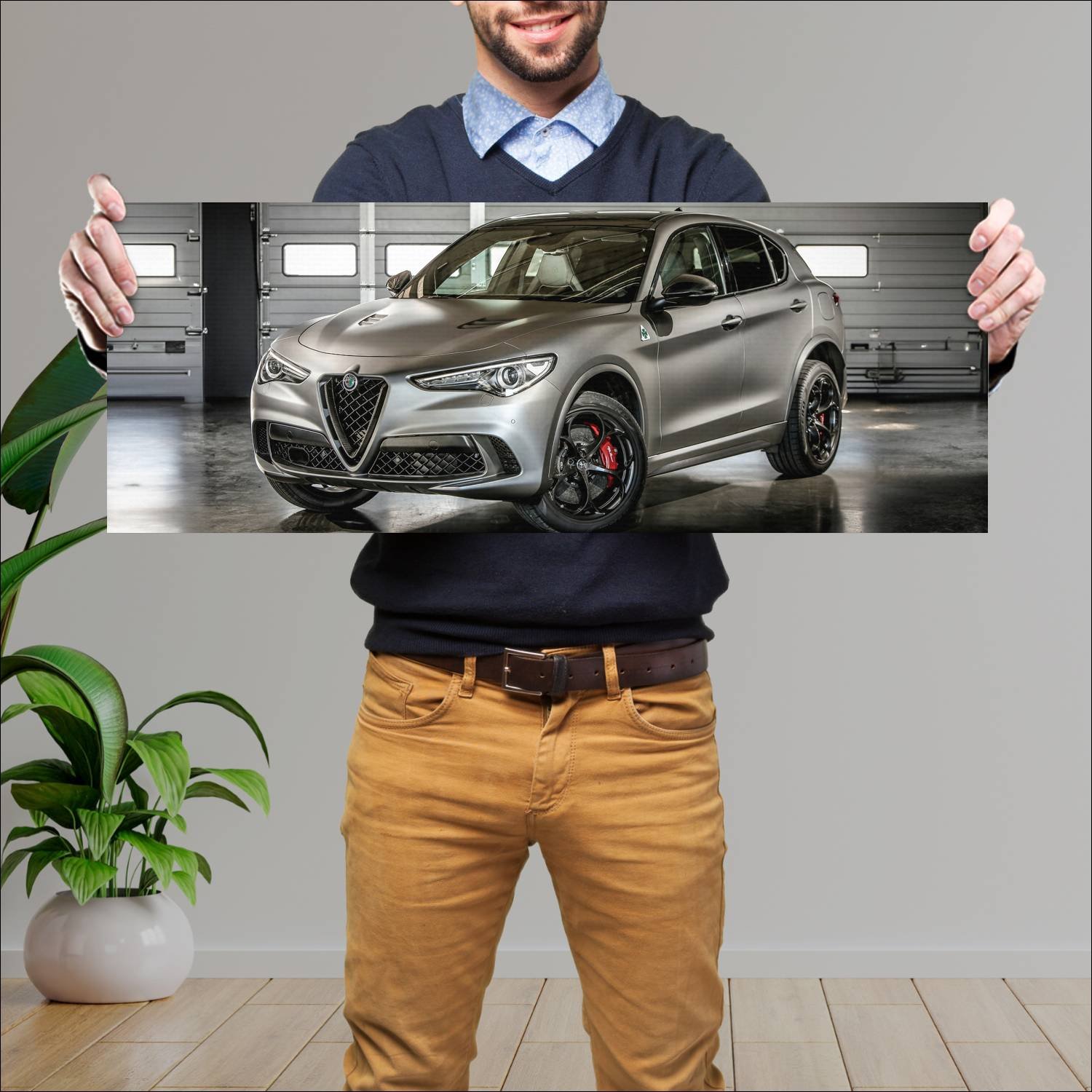 Cuadro grande 30x80cm 2018 alfa romeo stelvio quad 414 Alfa Romeo