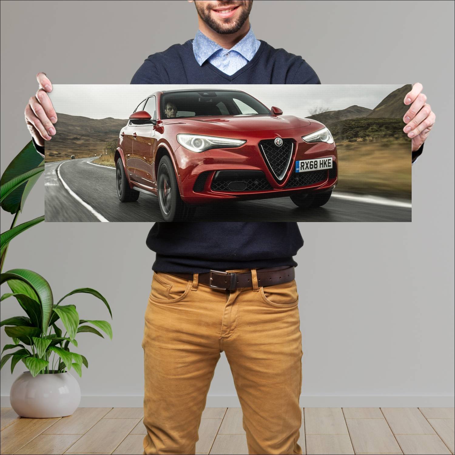 Cuadro grande 30x80cm 2018 alfa romeo stelvio quad 415 Alfa Romeo