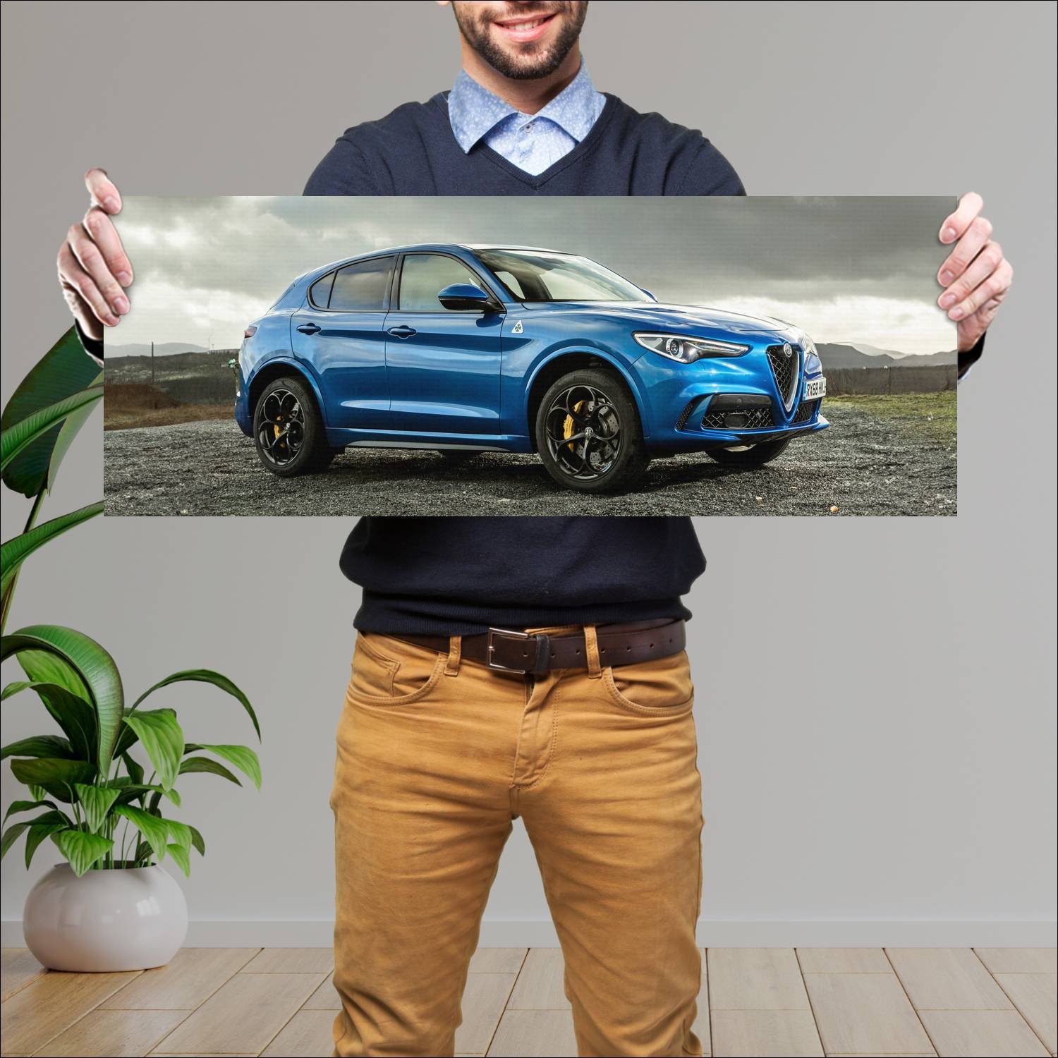 Cuadro grande 30x80cm 2018 alfa romeo stelvio quad 416 Alfa Romeo