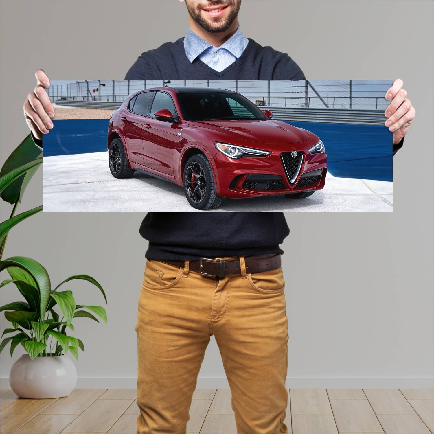 Cuadro grande 30x80cm 2018 alfa romeo stelvio quad 417 Alfa Romeo