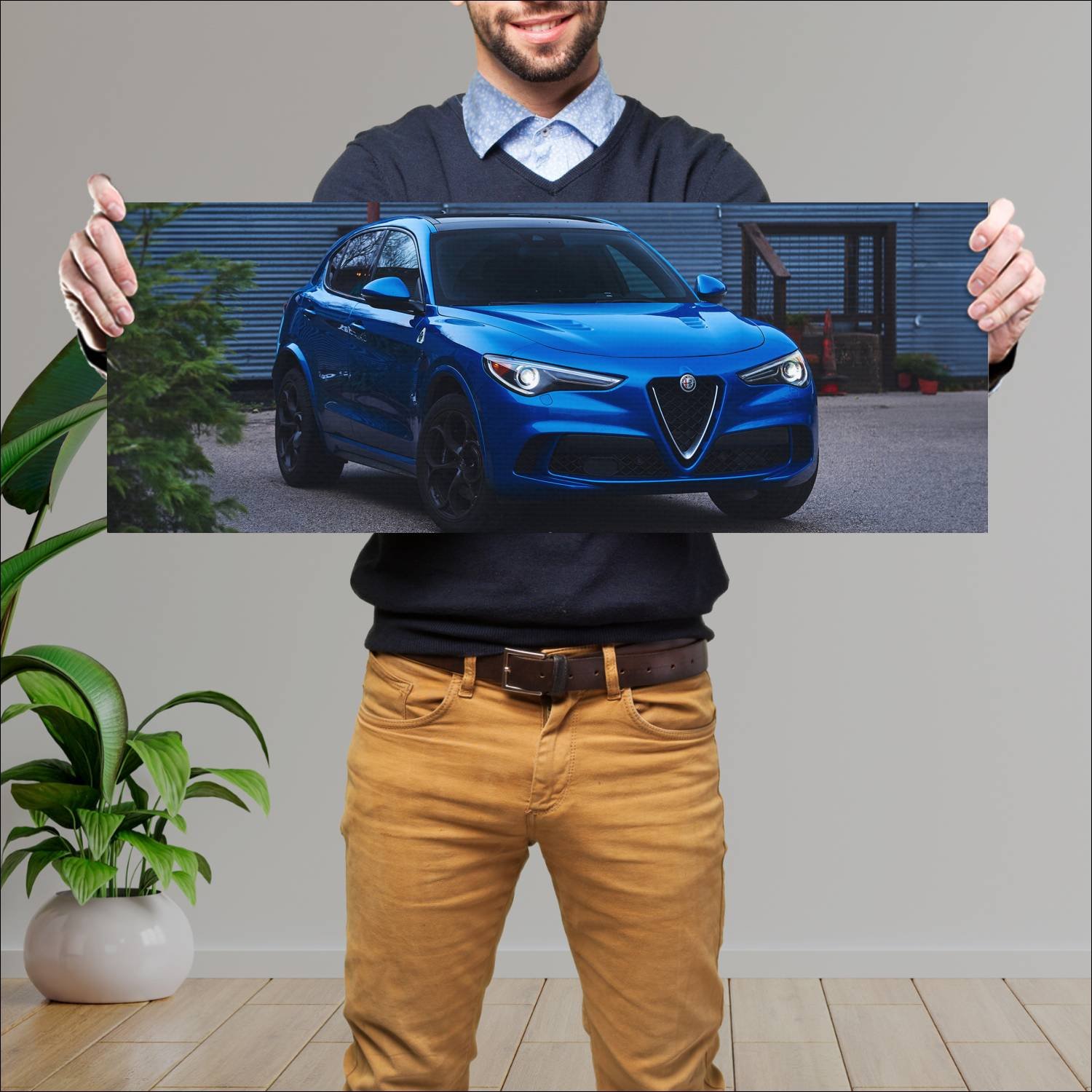 Cuadro grande 30x80cm 2018 alfa romeo stelvio quad 418 Alfa Romeo