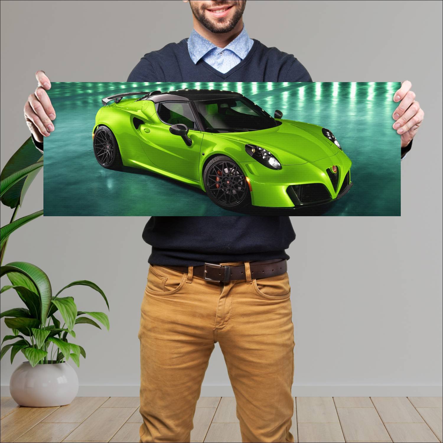 Cuadro grande 30x80cm 2018 pogea racing 4c centuri 420 Alfa Romeo