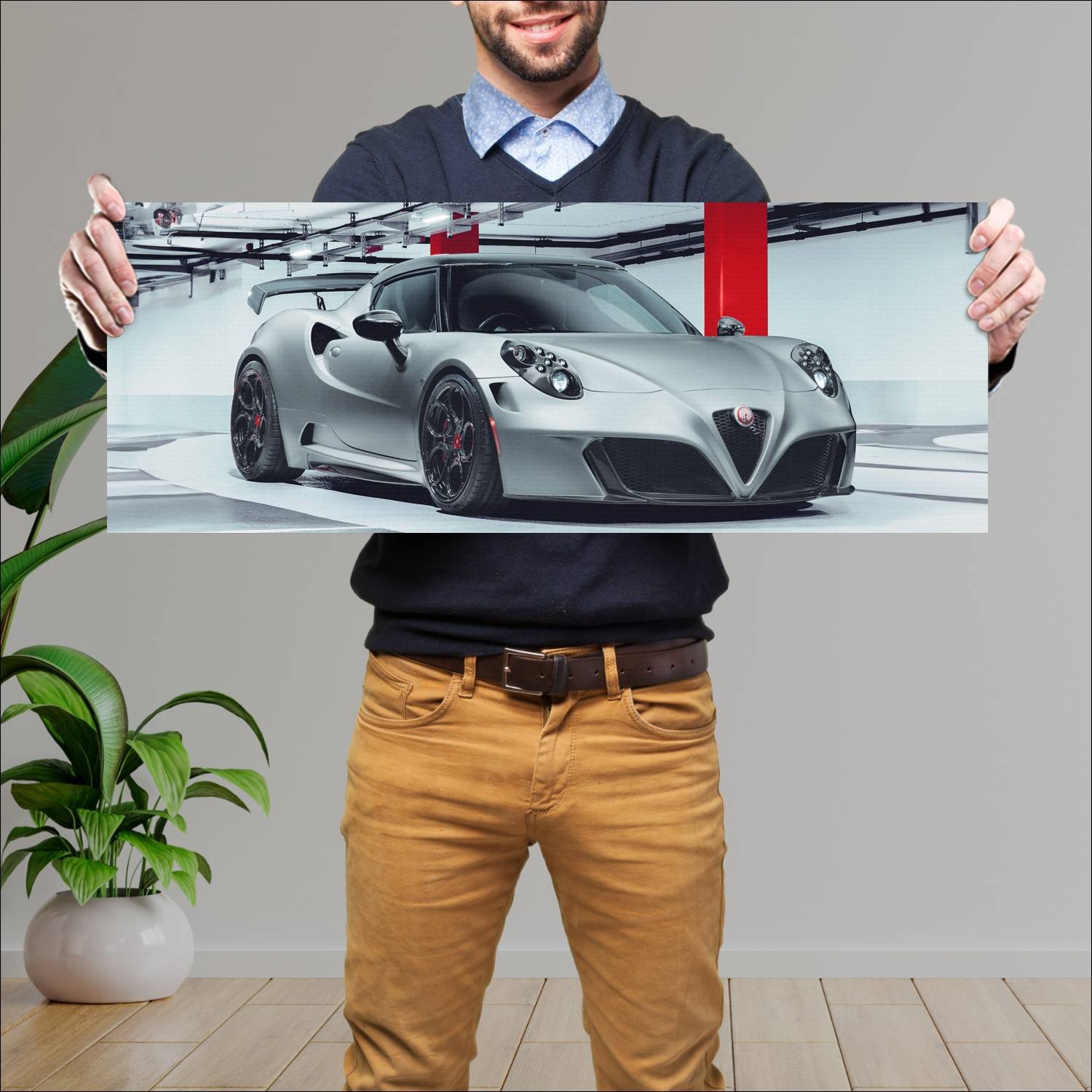 Cuadro grande 30x80cm 2018 pogea racing 4c nemesis 421 Alfa Romeo