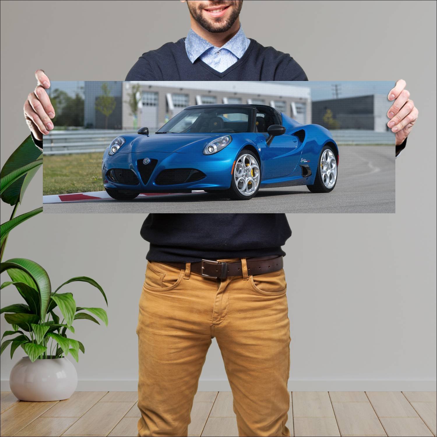 Cuadro grande 30x80cm 2019 alfa romeo 4c spider it 423 Alfa Romeo