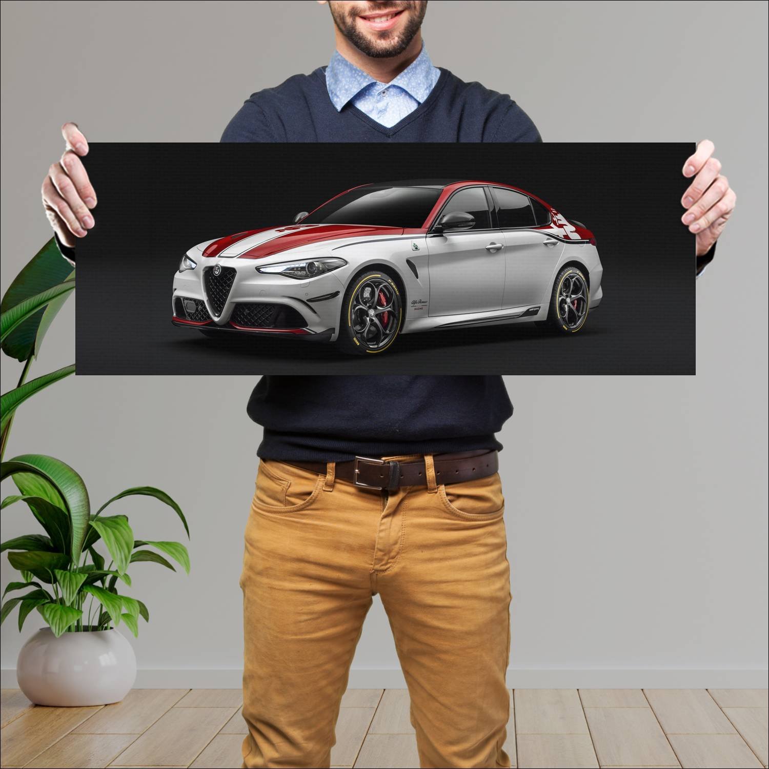 Cuadro grande 30x80cm 2019 alfa romeo giulia quadr 426 Alfa Romeo