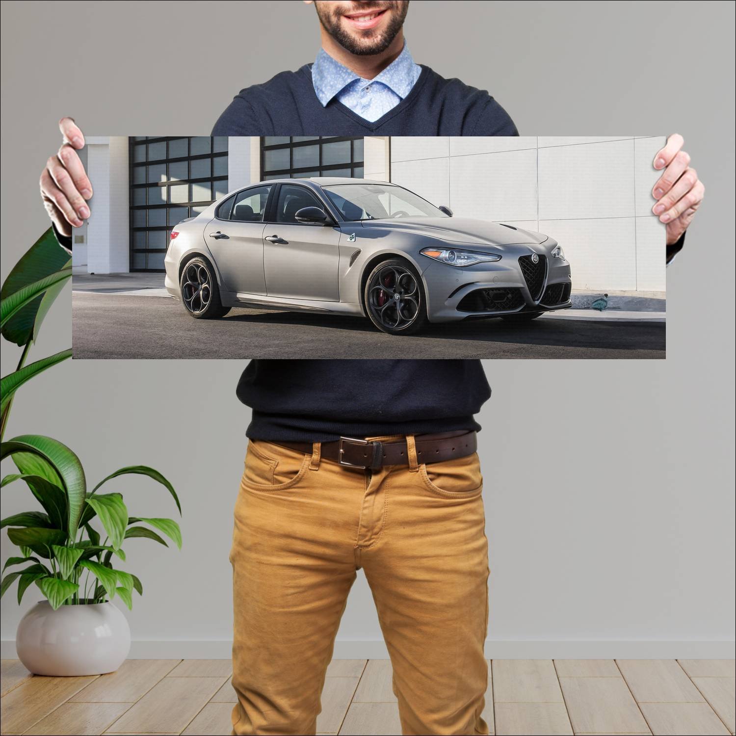 Cuadro grande 30x80cm 2019 alfa romeo giulia quadr 427 Alfa Romeo