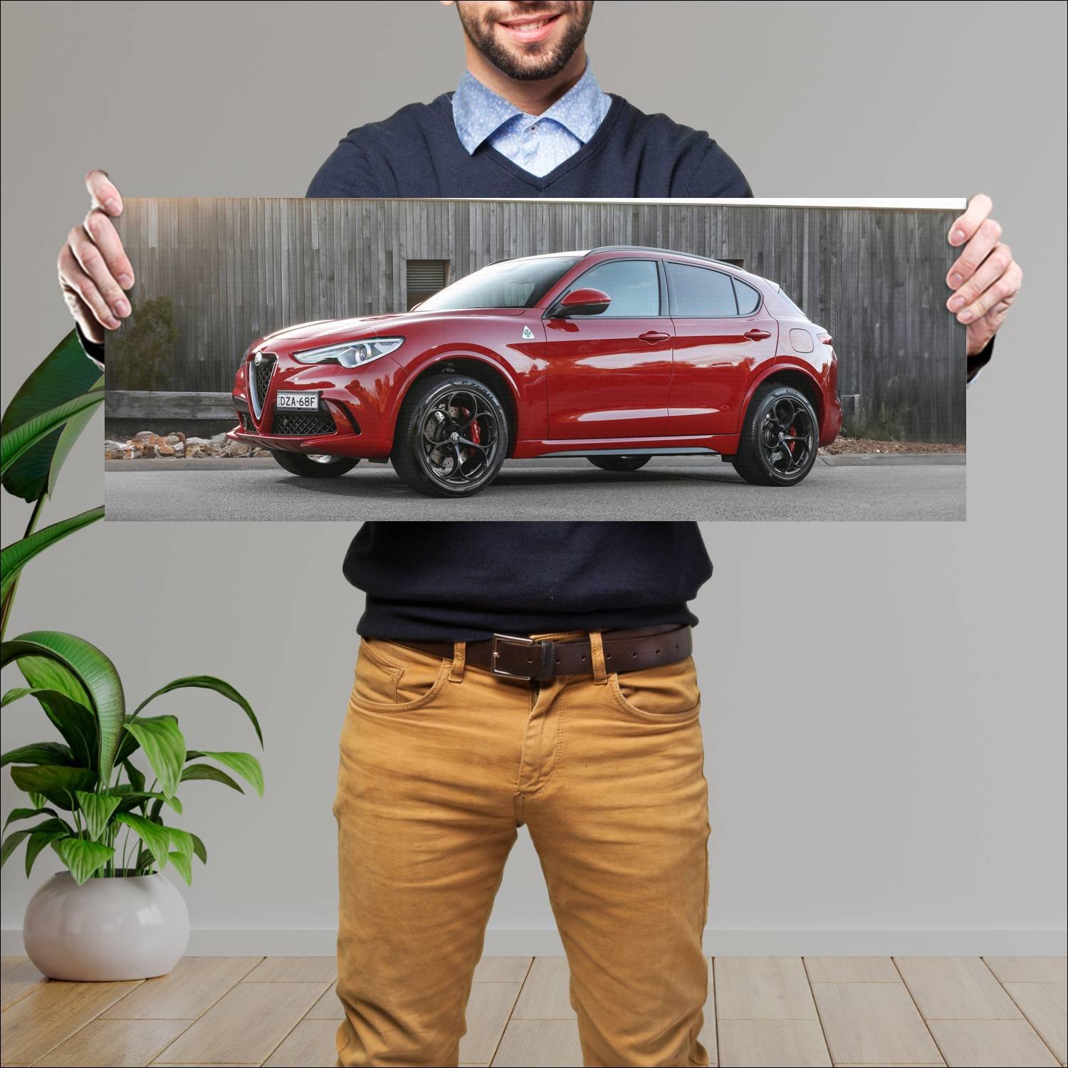 Cuadro grande 30x80cm 2019 alfa romeo stelvio quad 435 Alfa Romeo
