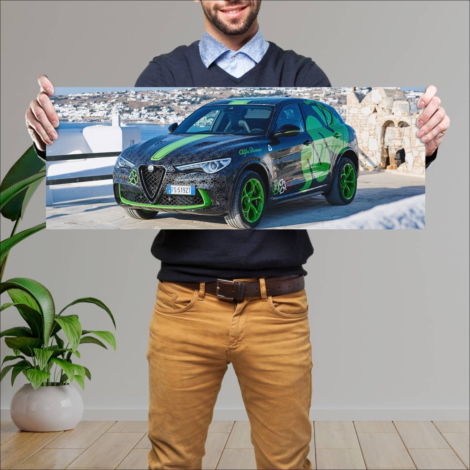 Cuadro grande 30x80cm 2019 alfa romeo stelvio quad 436 Alfa Romeo