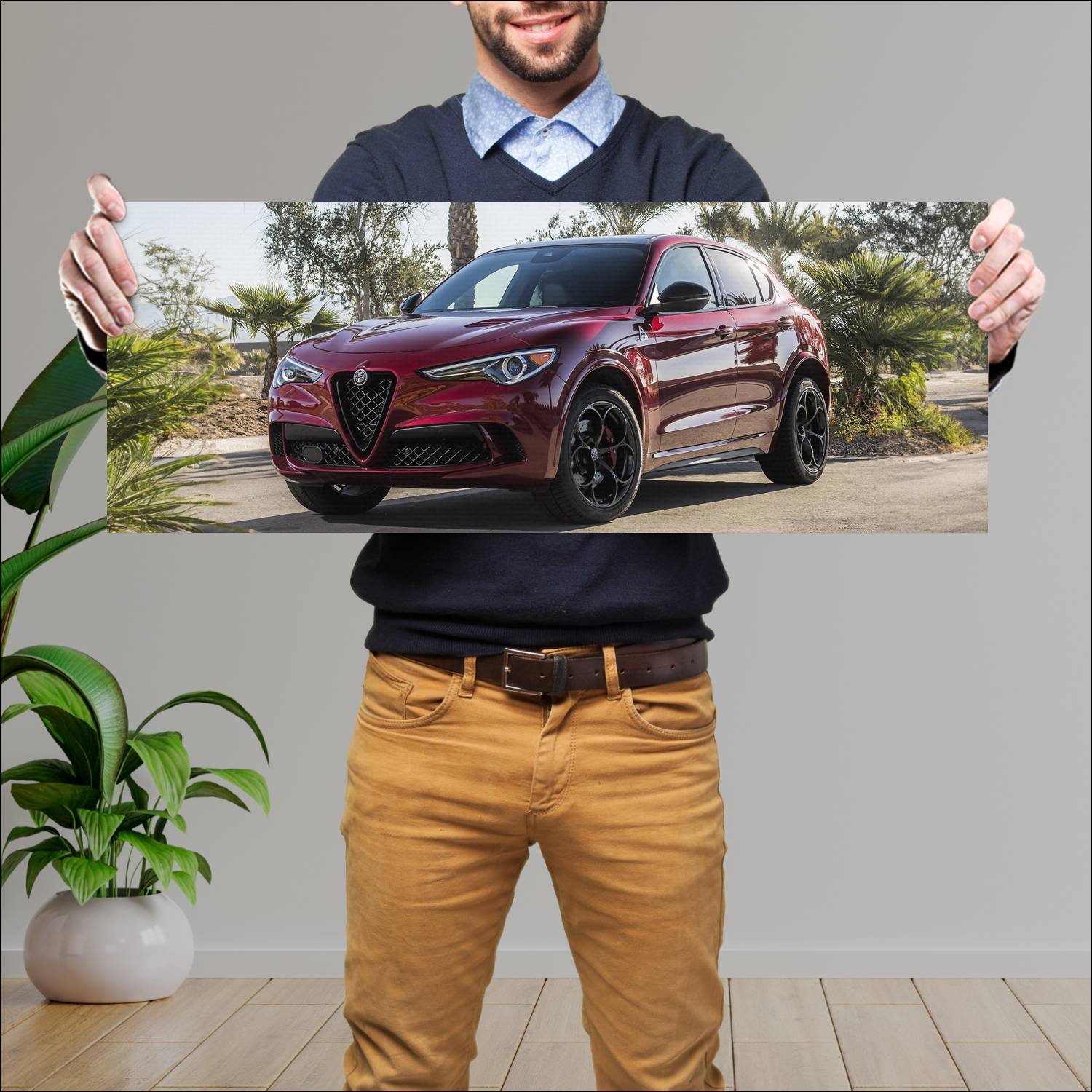 Cuadro grande 30x80cm 2019 alfa romeo stelvio quad 437 Alfa Romeo
