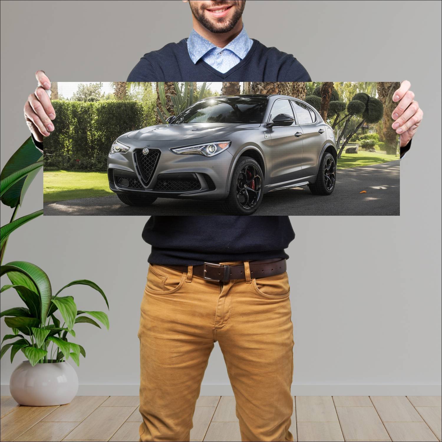 Cuadro grande 30x80cm 2019 alfa romeo stelvio quad 438 Alfa Romeo