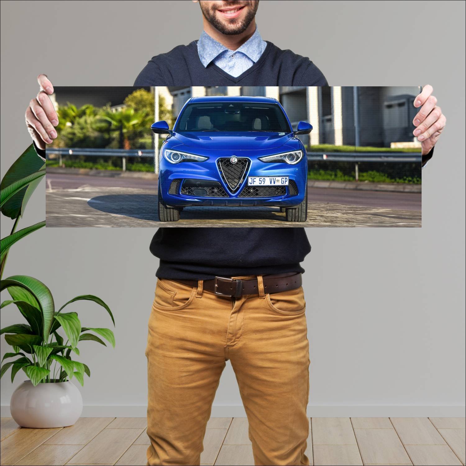Cuadro grande 30x80cm 2019 alfa romeo stelvio quad 439 Alfa Romeo
