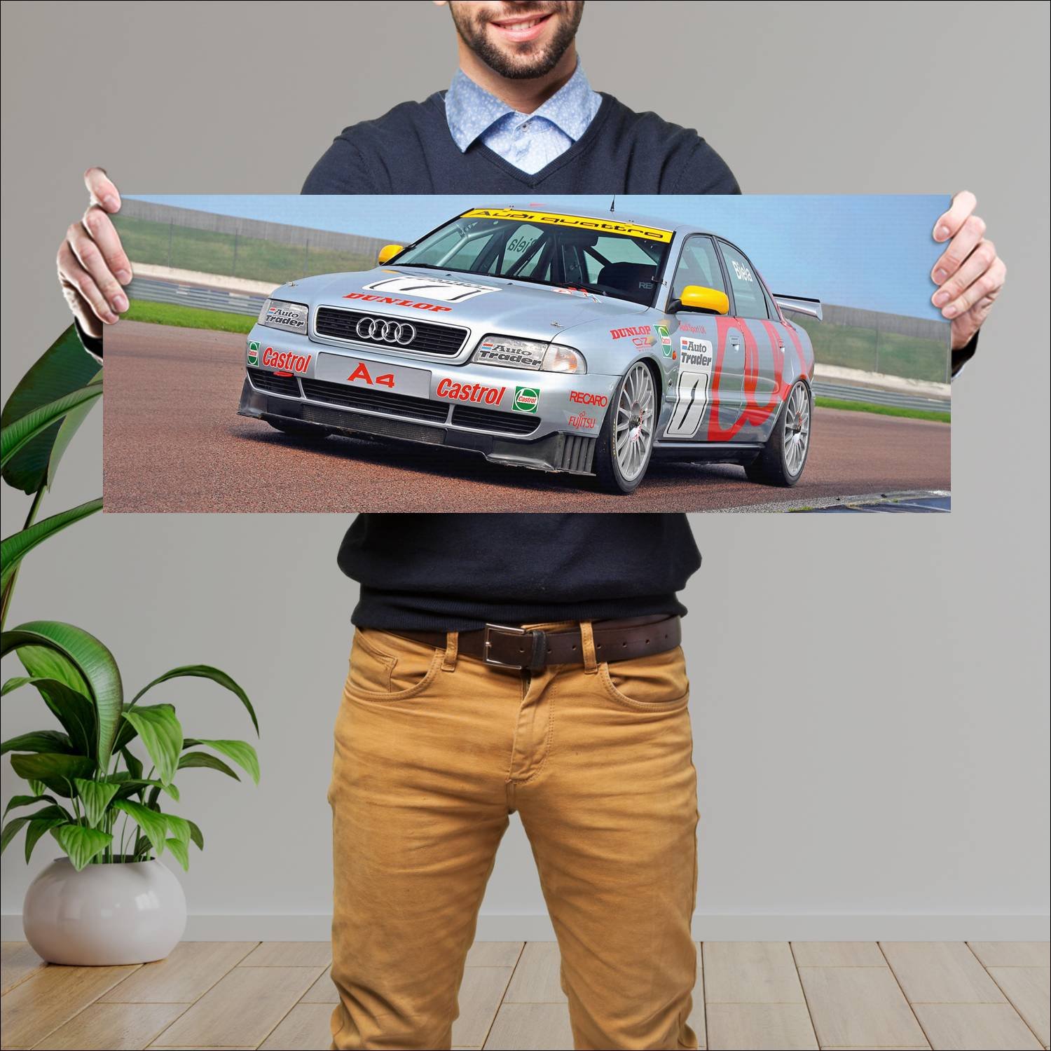 Cuadro grande 30x80cm 1996 audi a4 btcc auto 59 Audi