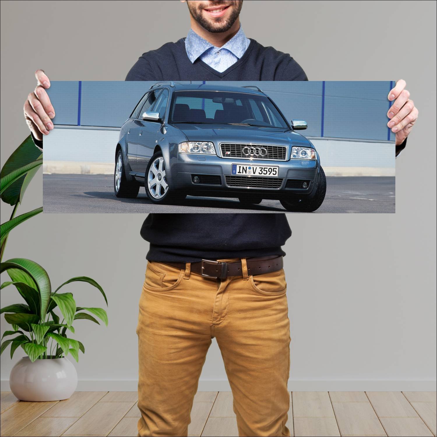 Cuadro grande 30x80cm 1999 audi s6 avant auto 72 Audi