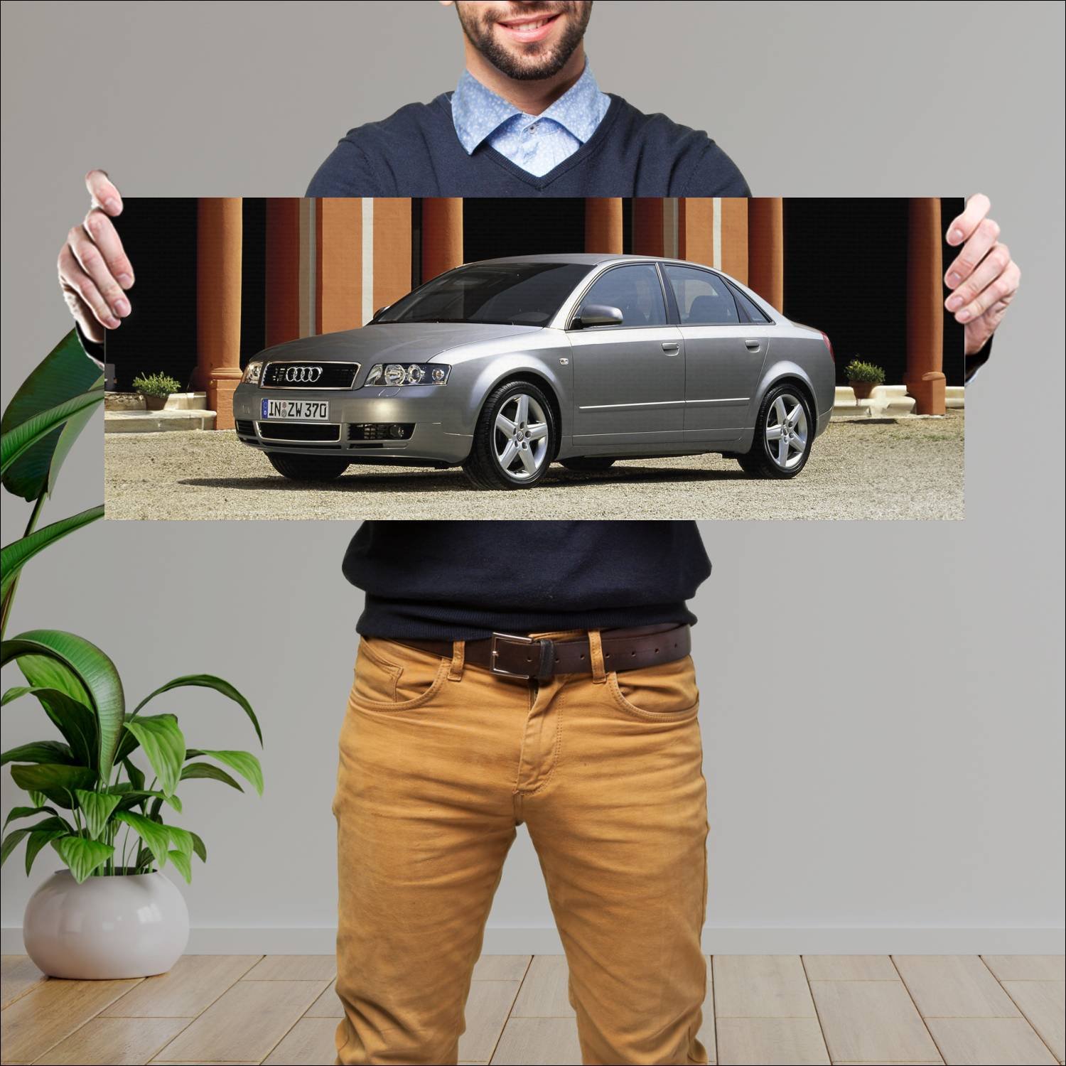 Cuadro grande 30x80cm 2000 audi a4 sedan auto 81 Audi
