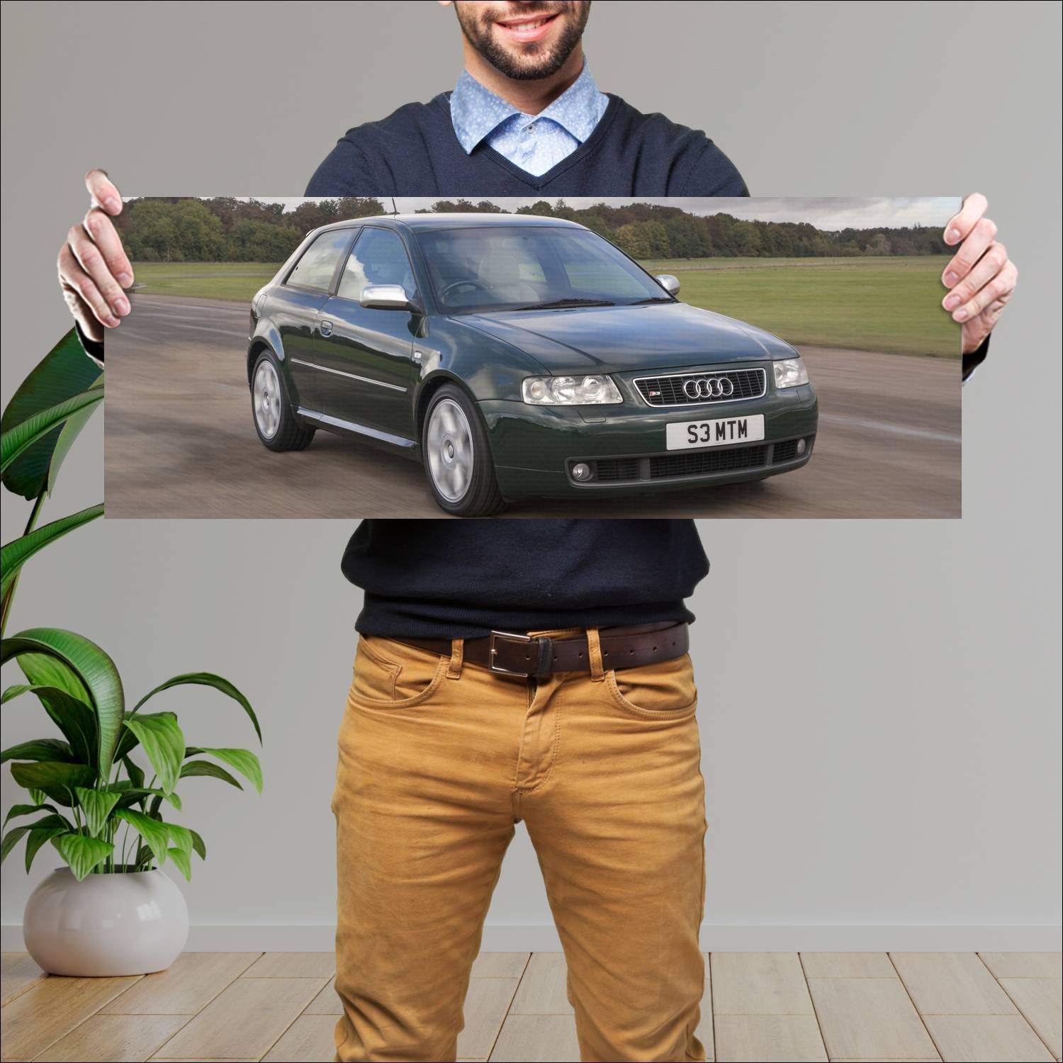Cuadro grande 30x80cm 2000 audi s3 uk auto 93 Audi