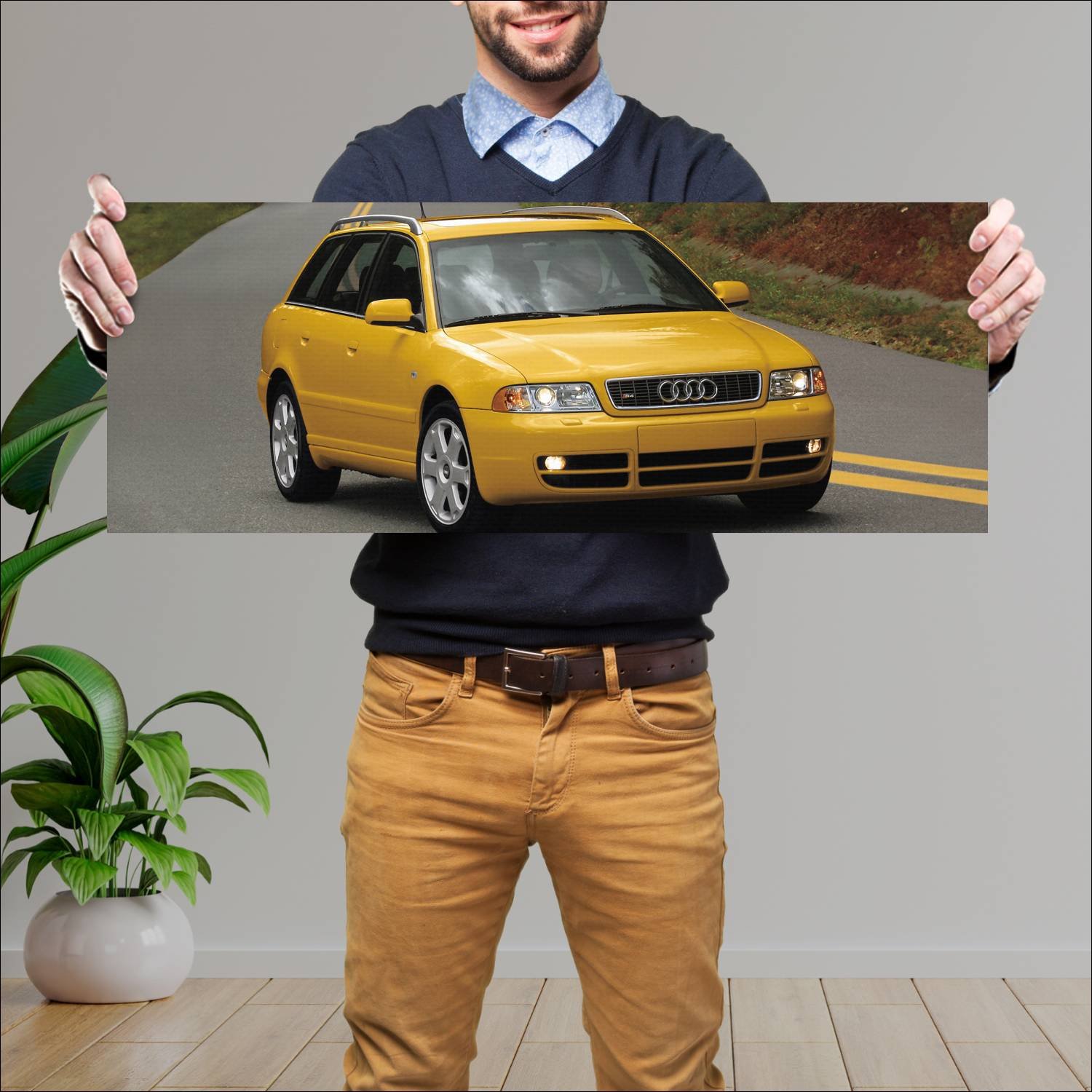 Cuadro grande 30x80cm 2000 audi s4 avant us auto 94 Audi