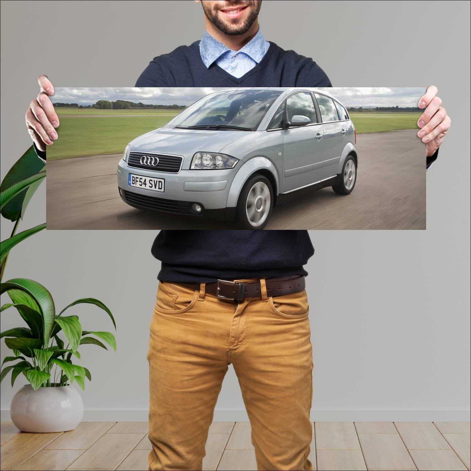 Cuadro grande 30x80cm 2001 audi a2 uk auto 99 Audi