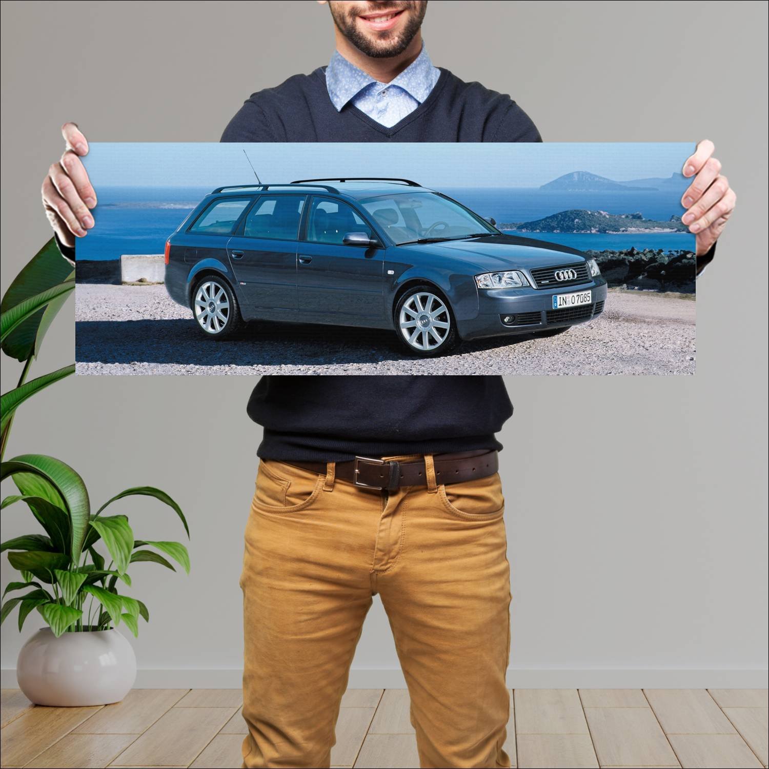 Cuadro grande 30x80cm 2001 audi a6 avant s line 86 107 Audi