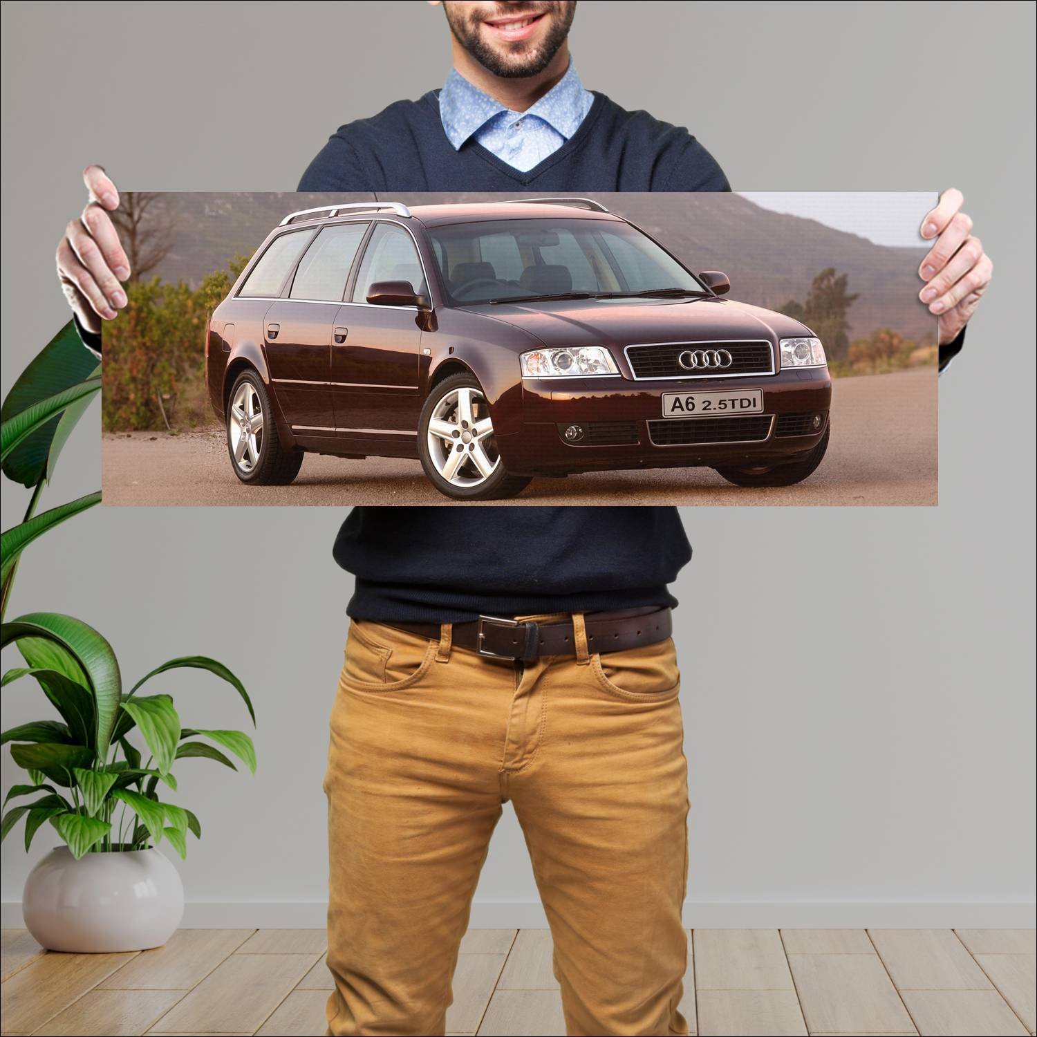 Cuadro grande 30x80cm 2001 audi a6 avant za auto 108 Audi