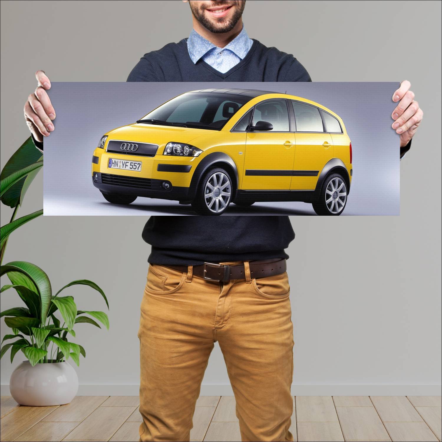 Cuadro grande 30x80cm 2002 audi a2 colour storm 85 112 Audi