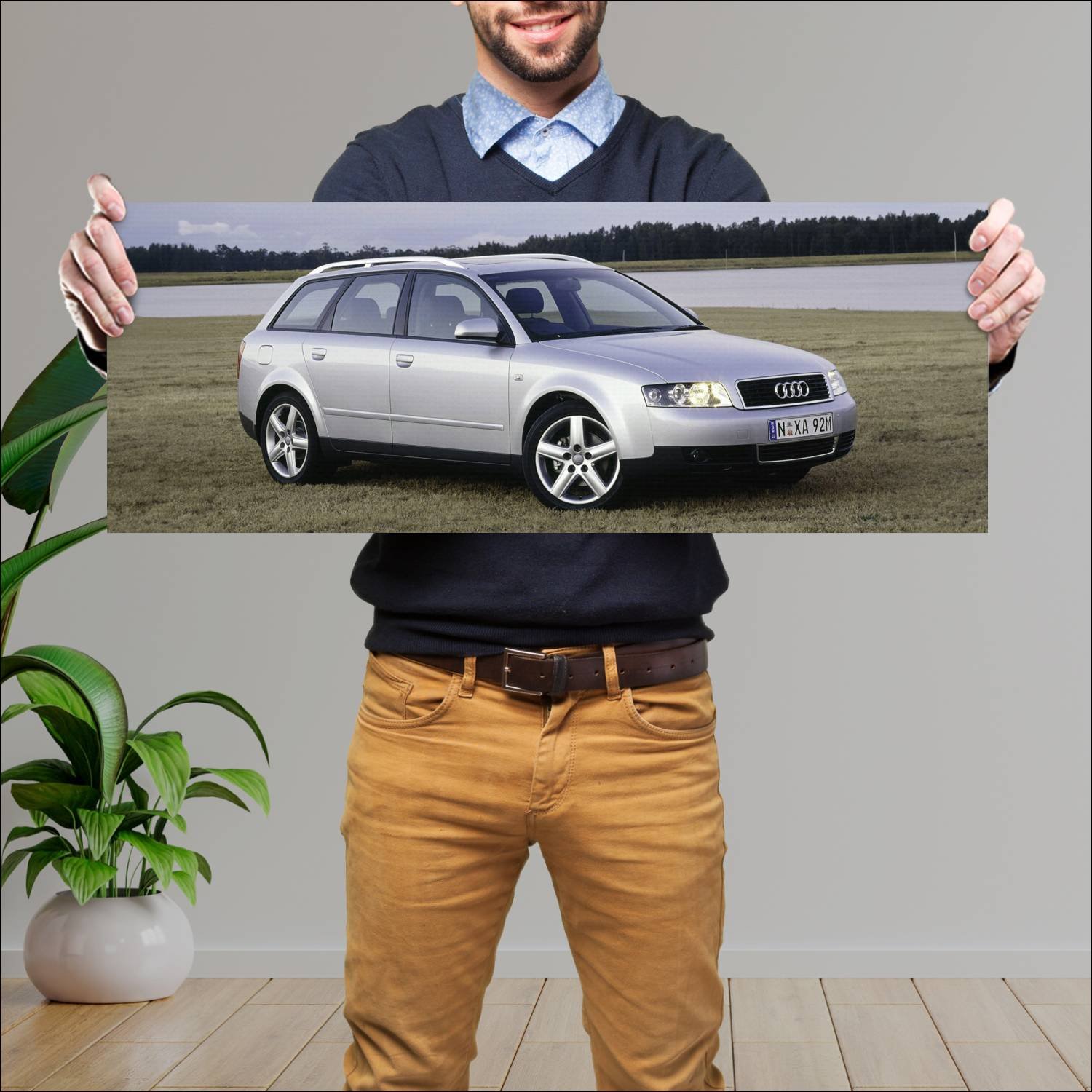 Cuadro grande 30x80cm 2002 audi a4 avant au auto 113 Audi