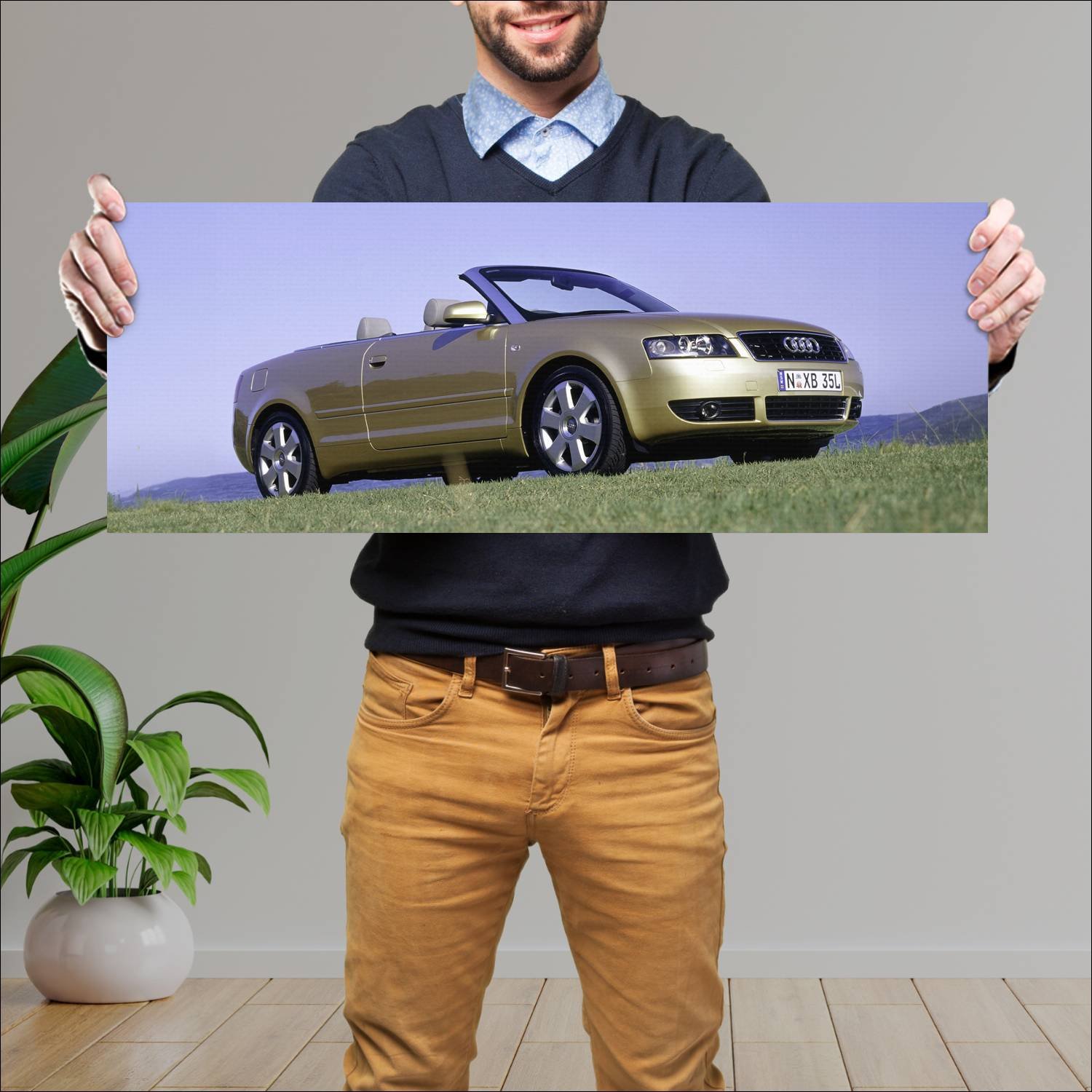 Cuadro grande 30x80cm 2002 audi a4 cabriolet au 86 117 Audi
