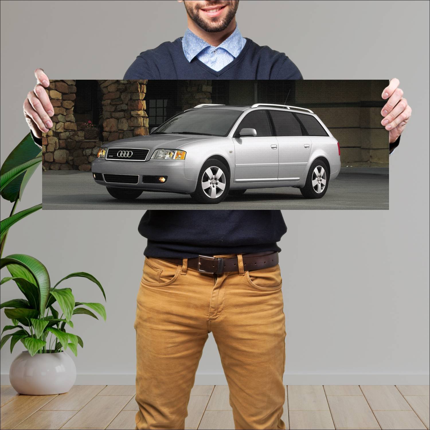 Cuadro grande 30x80cm 2002 audi a6 avant us auto 119 Audi