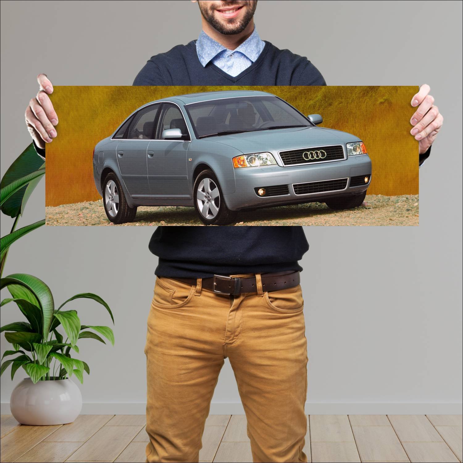 Cuadro grande 30x80cm 2002 audi a6 sedan us auto 121 Audi