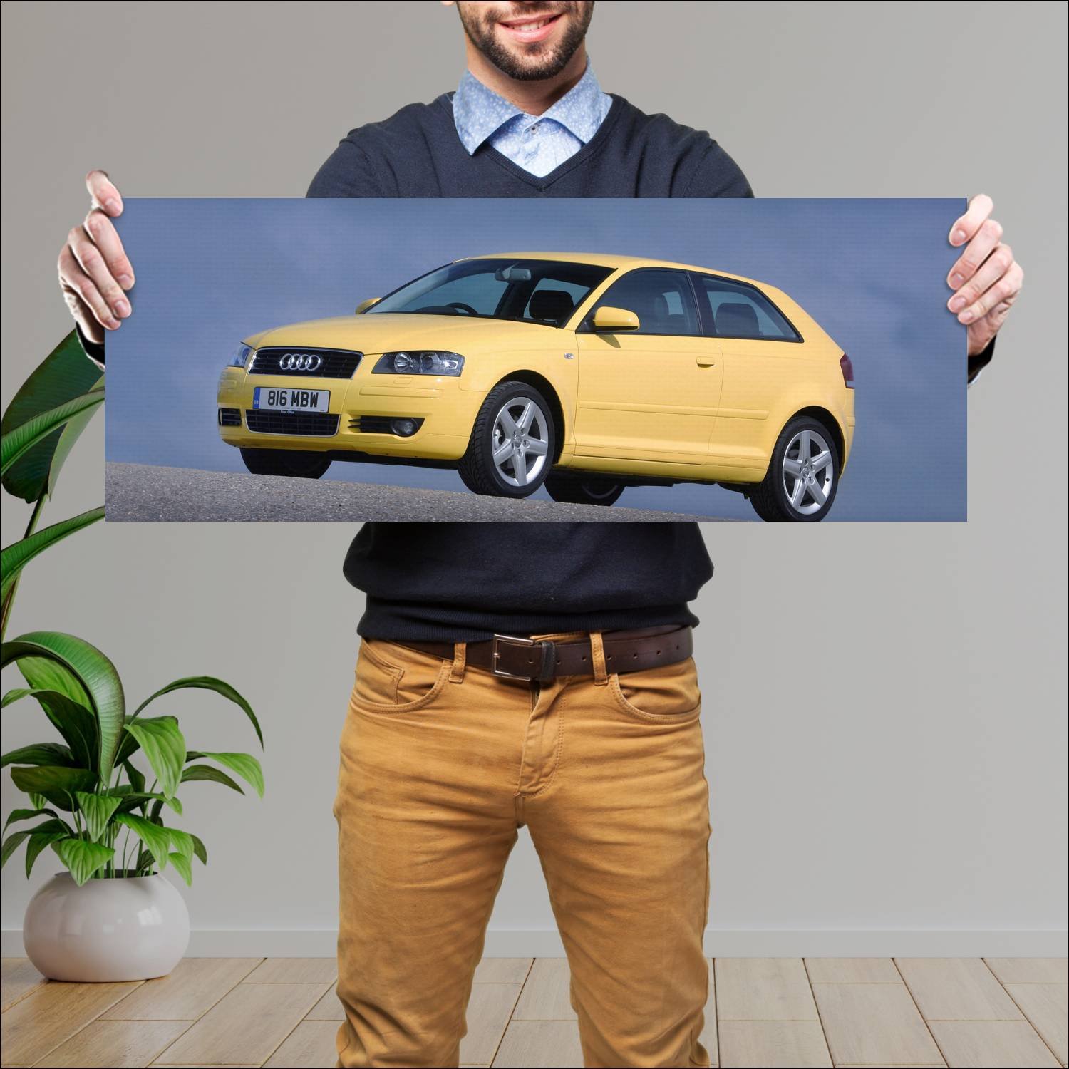 Cuadro grande 30x80cm 2003 audi a3 uk auto 130 Audi