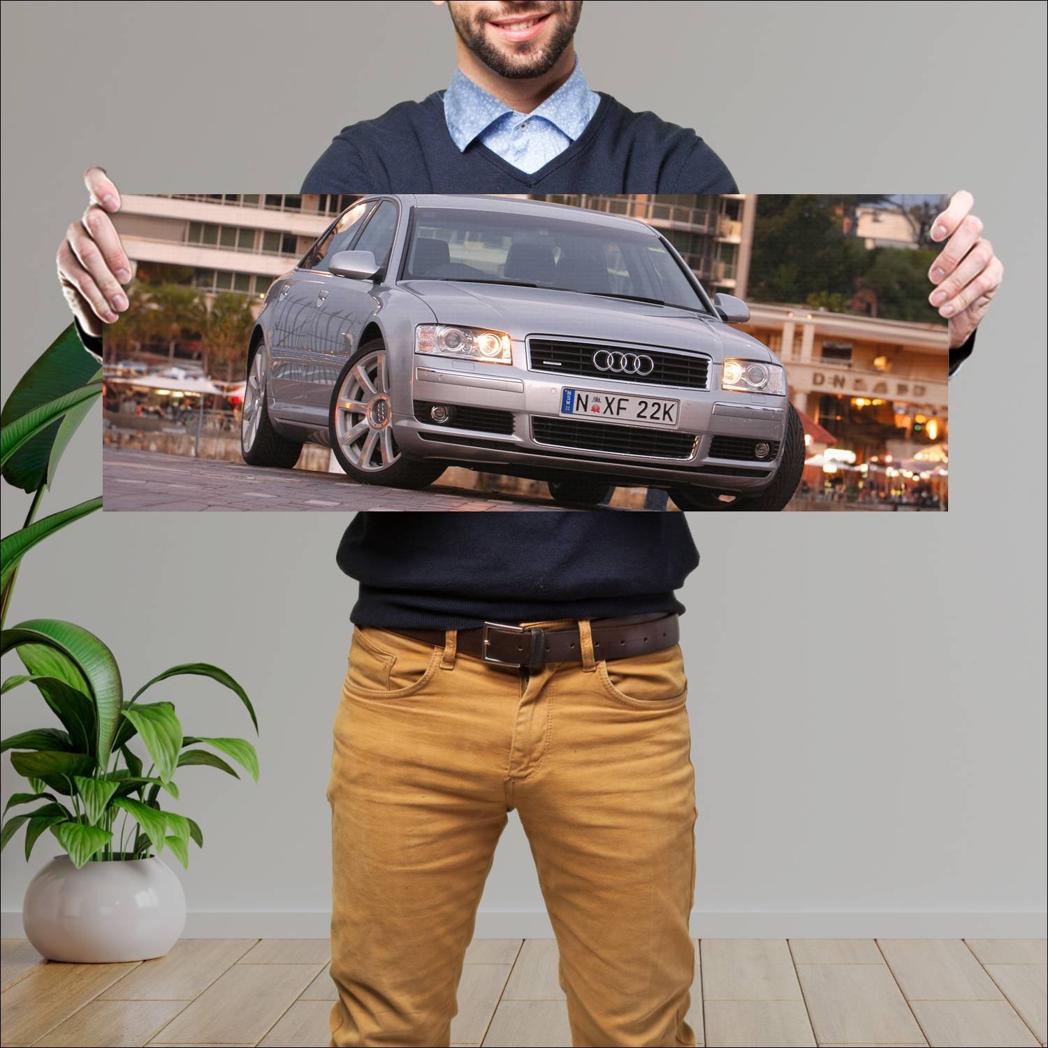 Cuadro grande 30x80cm 2003 audi a8 au auto 131 Audi