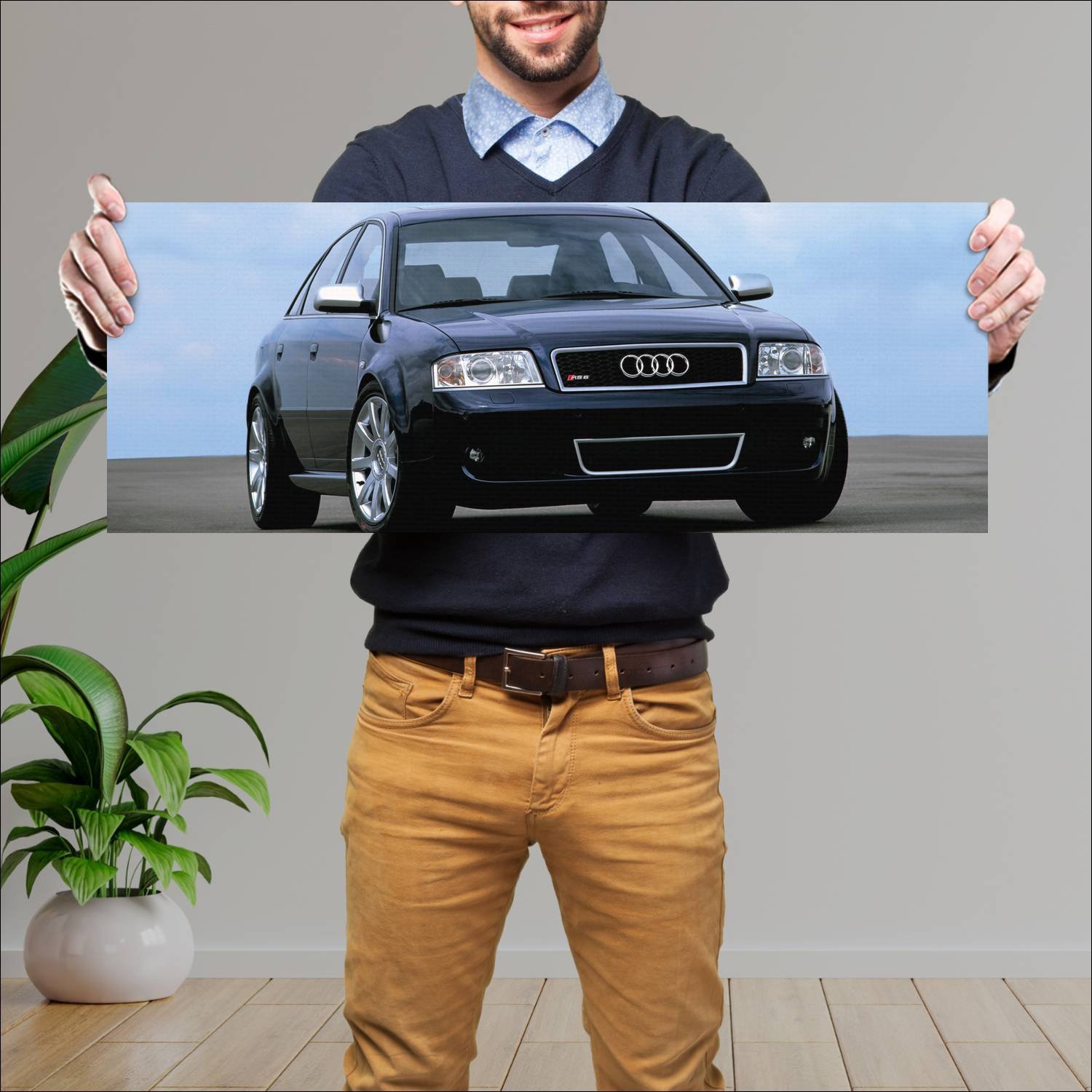 Cuadro grande 30x80cm 2003 audi rs 6 sedan us Audi