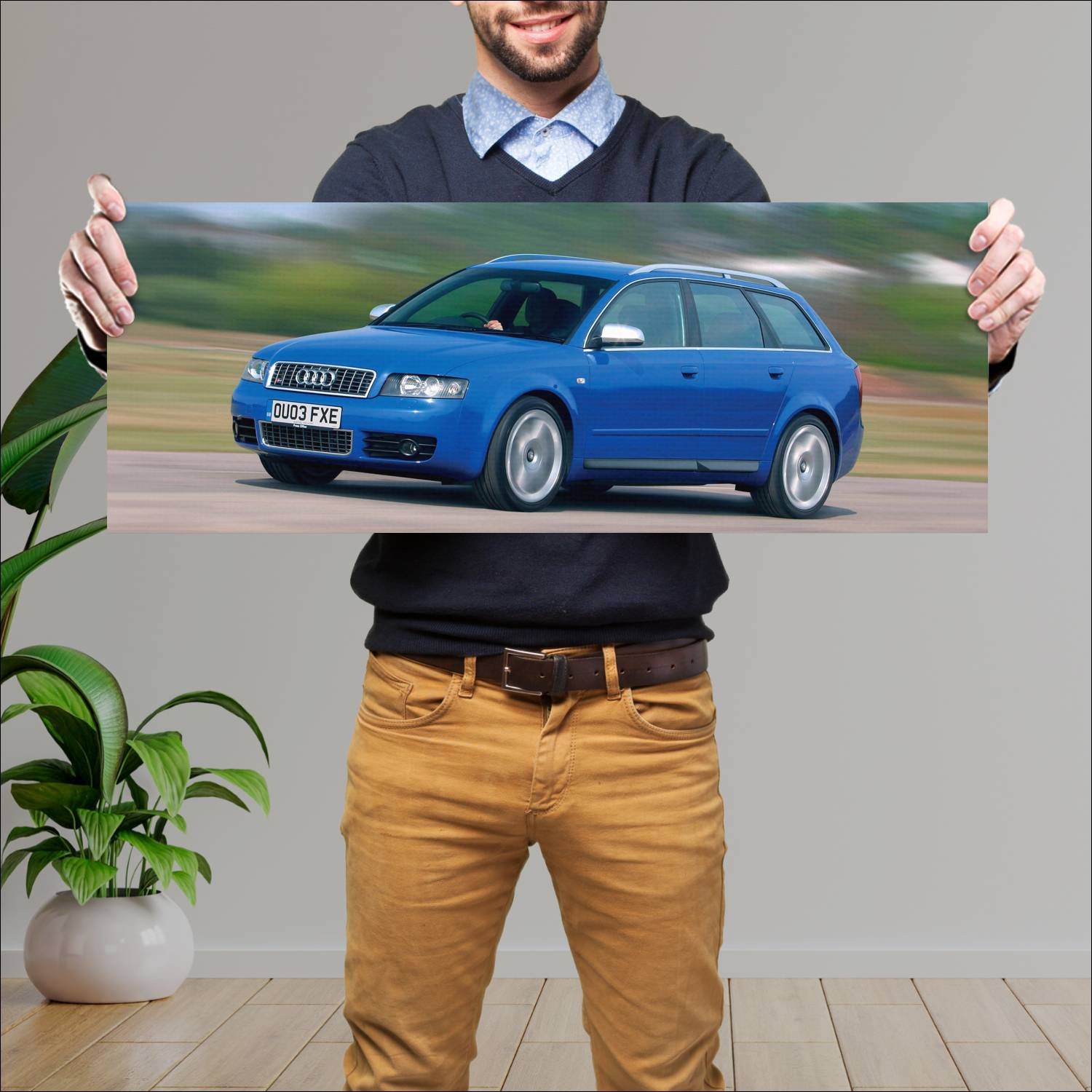 Cuadro grande 30x80cm 2003 audi s4 avant uk auto 138 Audi