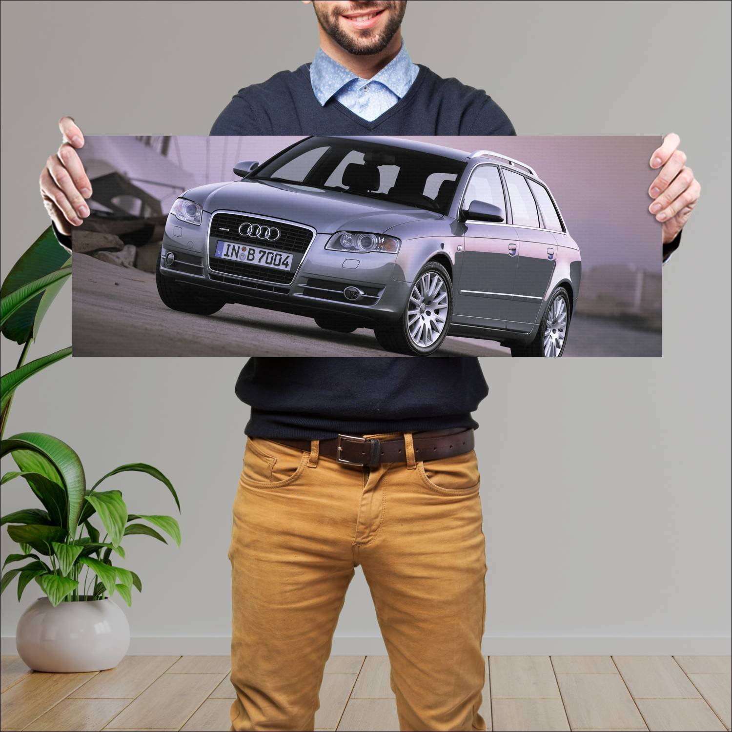 Cuadro grande 30x80cm 2004 audi a4 avant auto 148 Audi