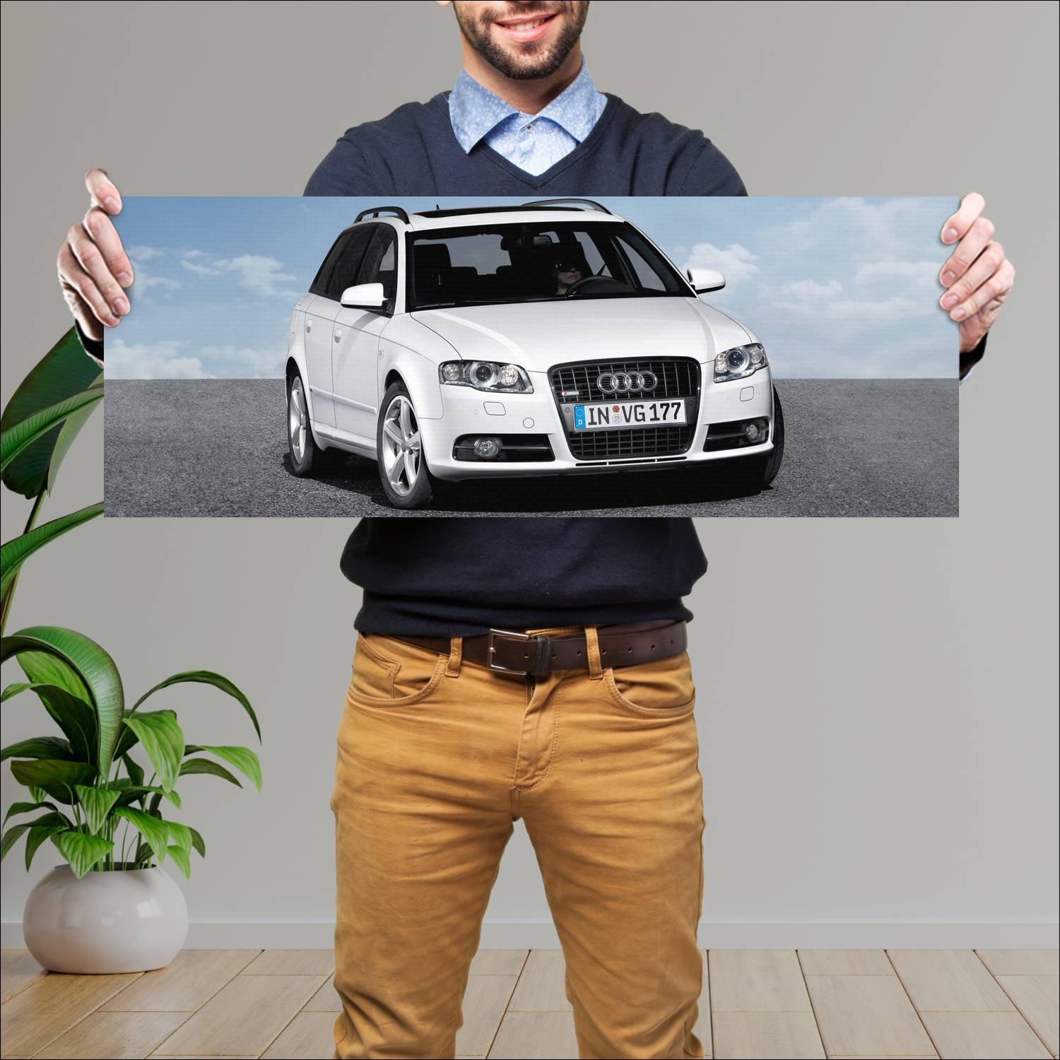 Cuadro grande 30x80cm 2004 audi a4 avant s line 86 149 Audi