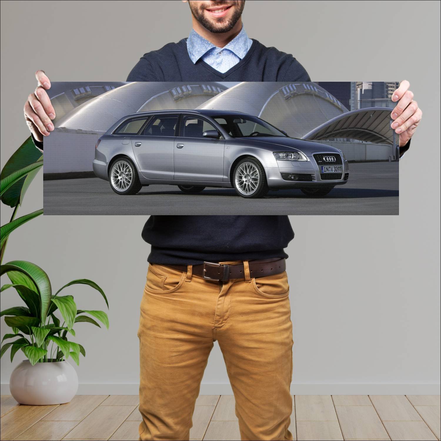 Cuadro grande 30x80cm 2005 audi a6 avant auto 191 Audi