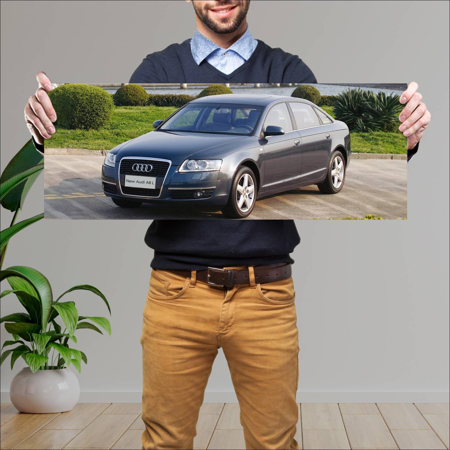 Cuadro grande 30x80cm 2005 audi a6 l sedan cn Audi