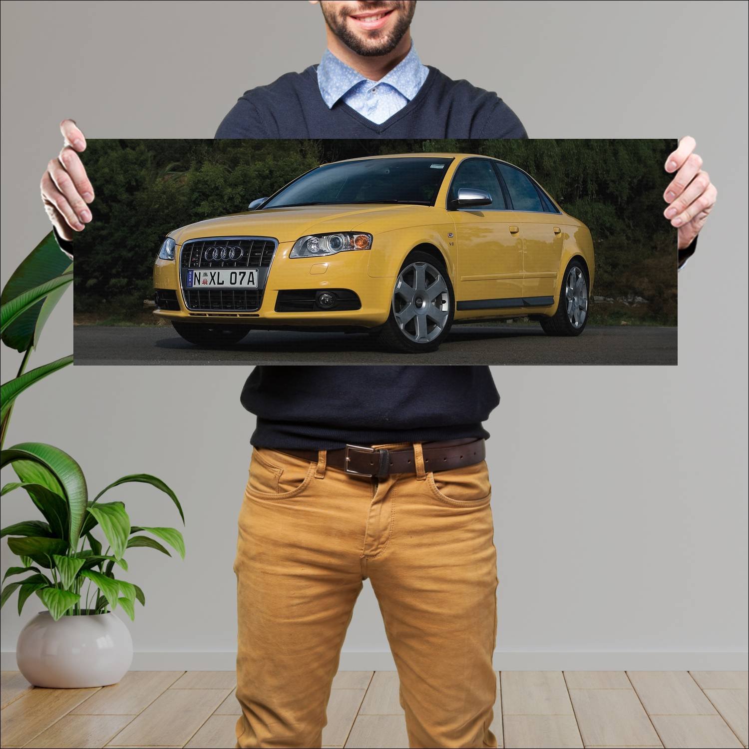 Cuadro grande 30x80cm 2005 audi s4 sedan au auto 214 Audi