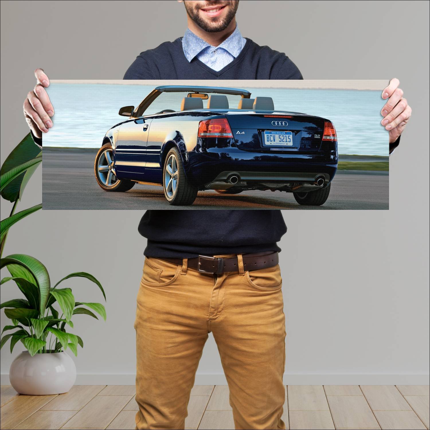 Cuadro grande 30x80cm 2006 audi a4 cabriolet us 29 222 Audi