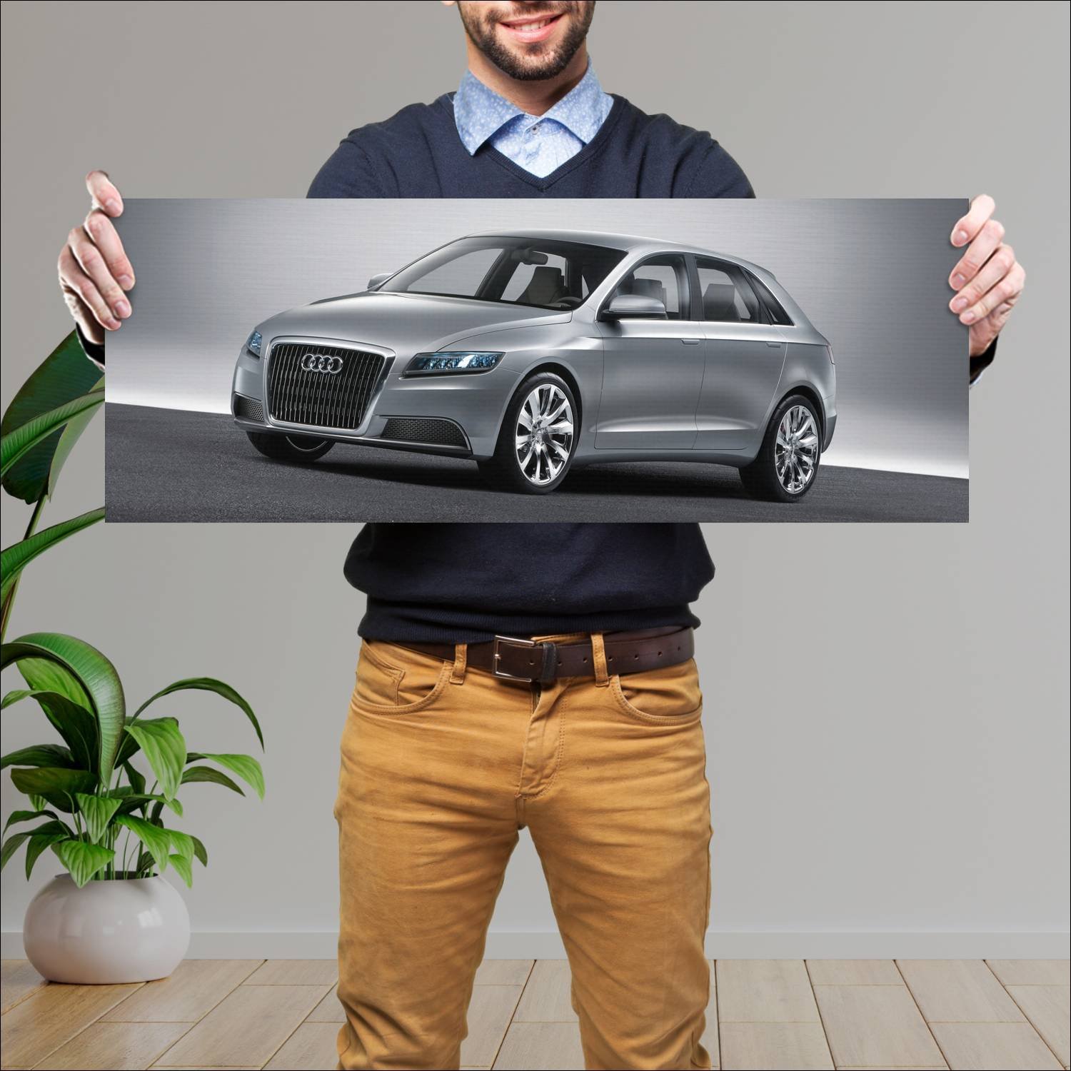 Cuadro grande 30x80cm 2006 audi roadjet auto 230 Audi