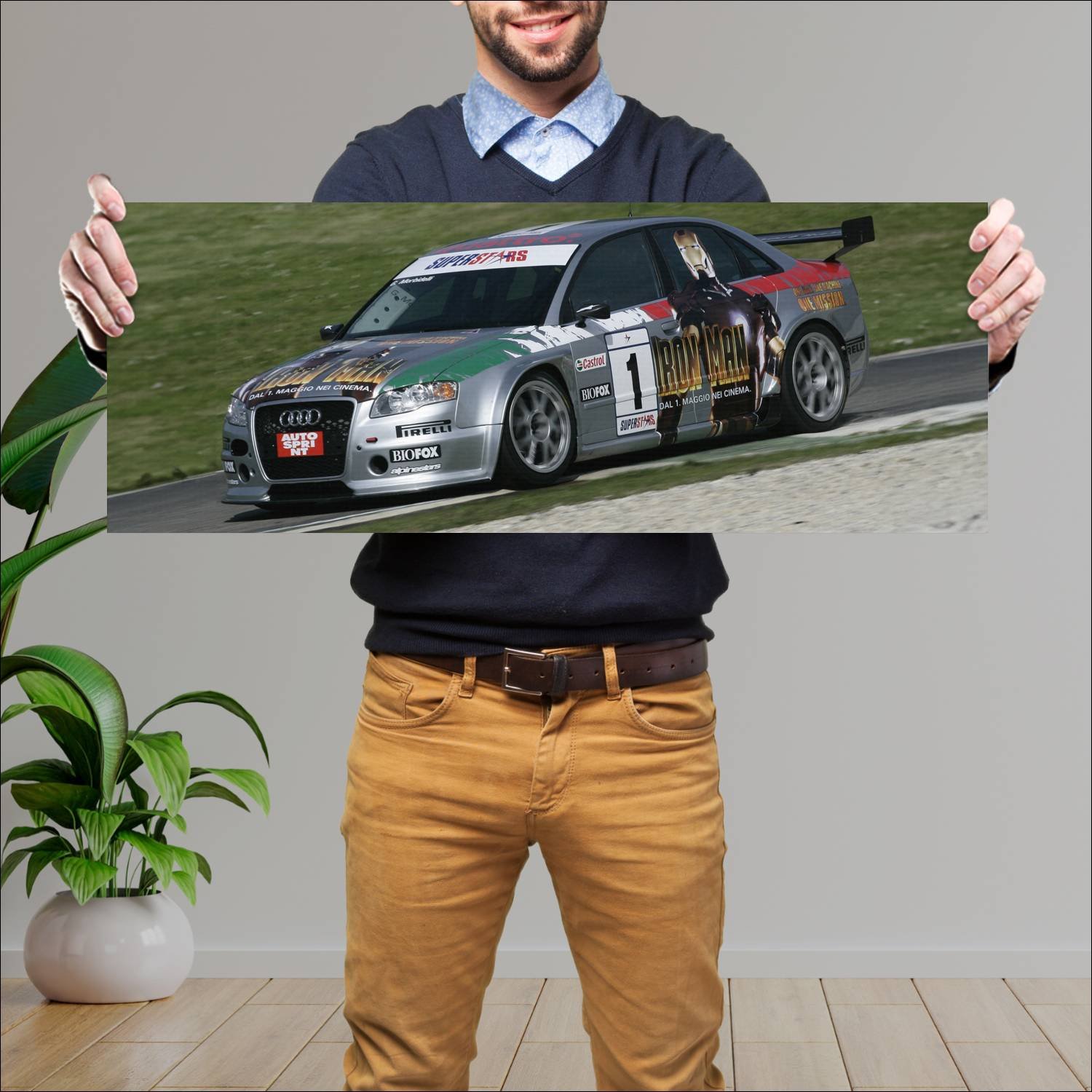 Cuadro grande 30x80cm 2006 audi rs 4 super stars s 239 Audi