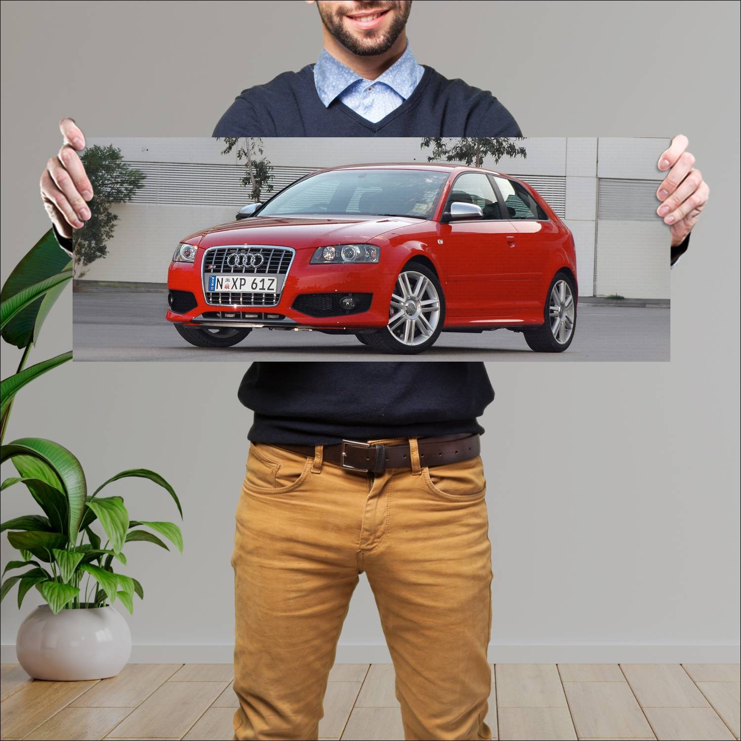 Cuadro grande 30x80cm 2006 audi s3 au auto 242 Audi