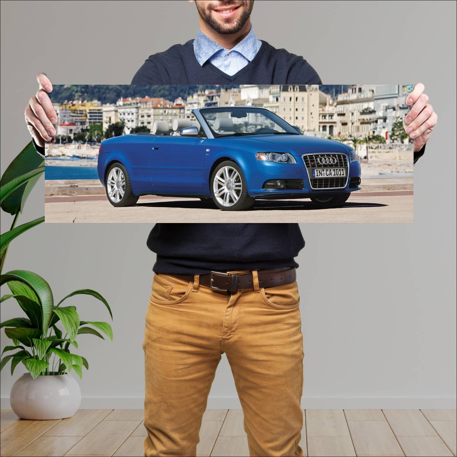 Cuadro grande 30x80cm 2006 audi s4 cabriolet auto 246 Audi