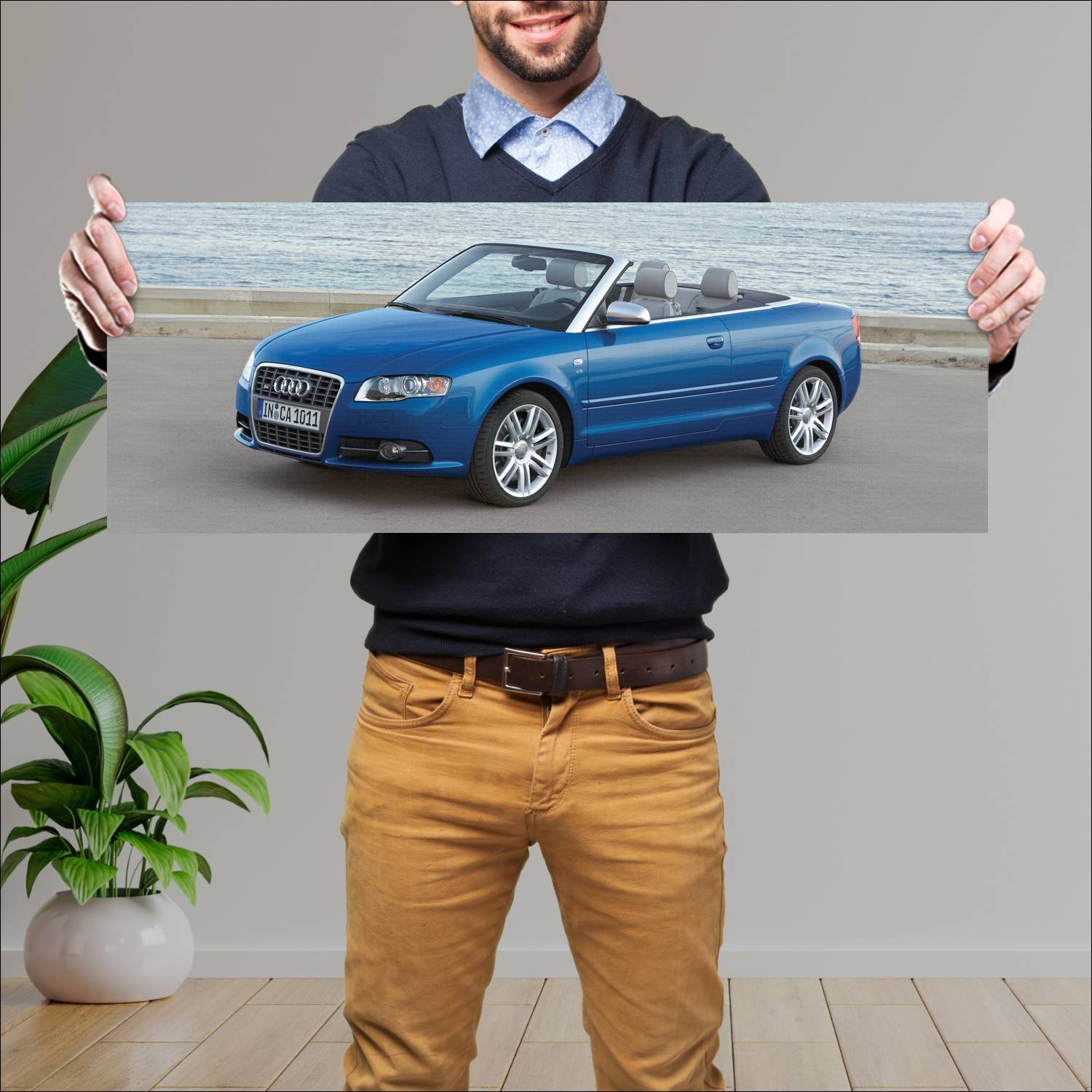 Cuadro grande 30x80cm 2006 audi s4 cabriolet auto 247 Audi