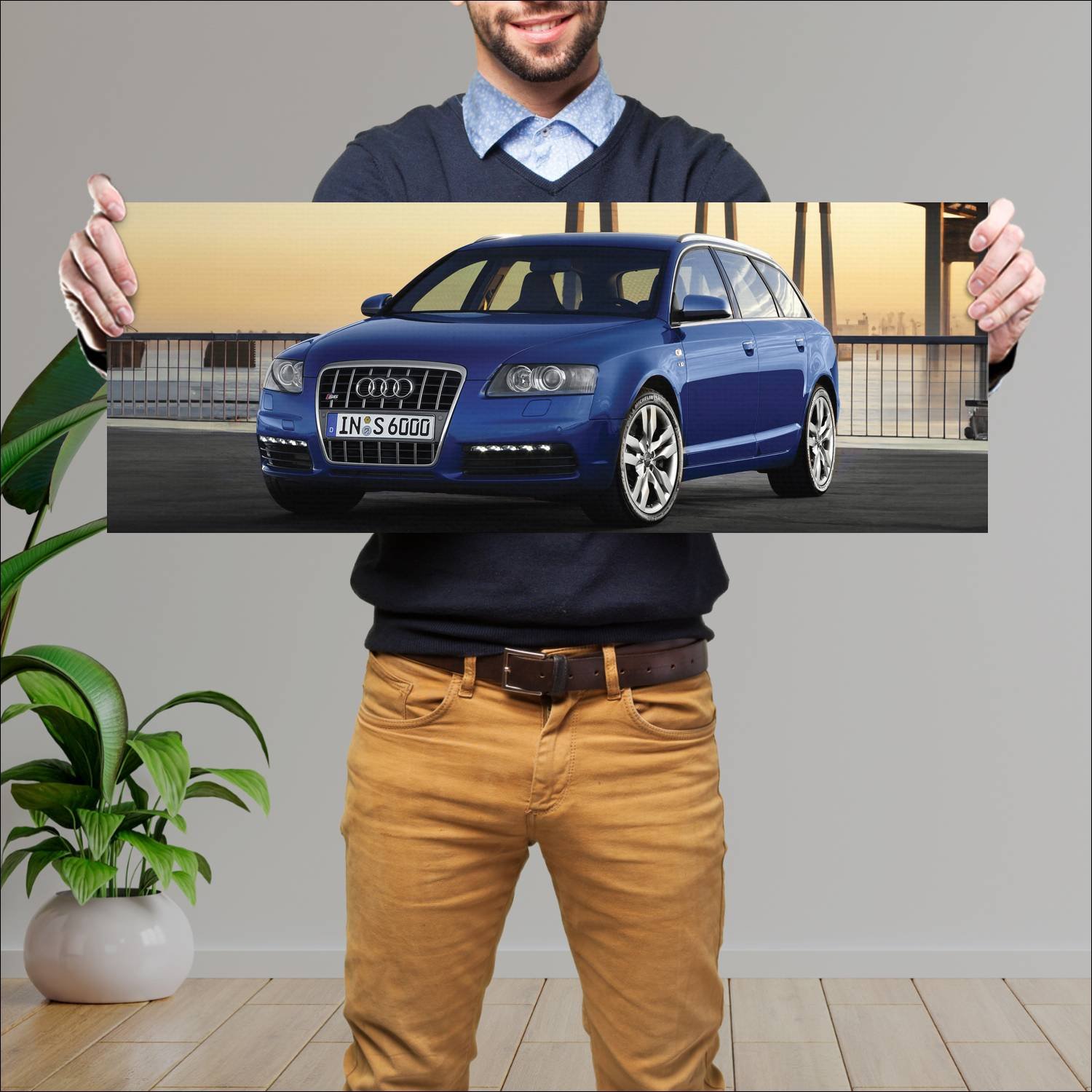Cuadro grande 30x80cm 2006 audi s6 avant auto 250 Audi